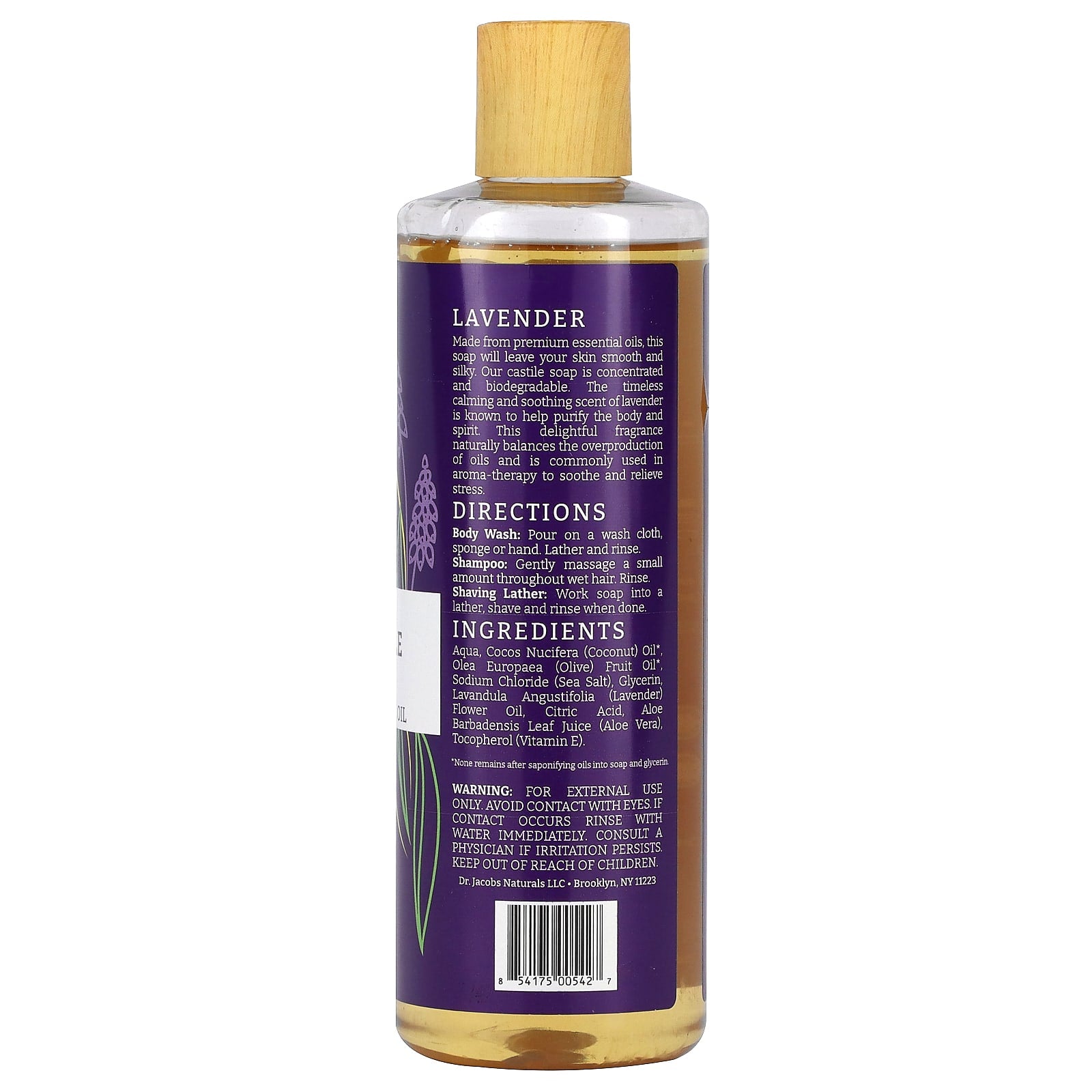 Nourishing Lavender Castile Body Wash - Plant-Based & Vegan Certified - Image 2