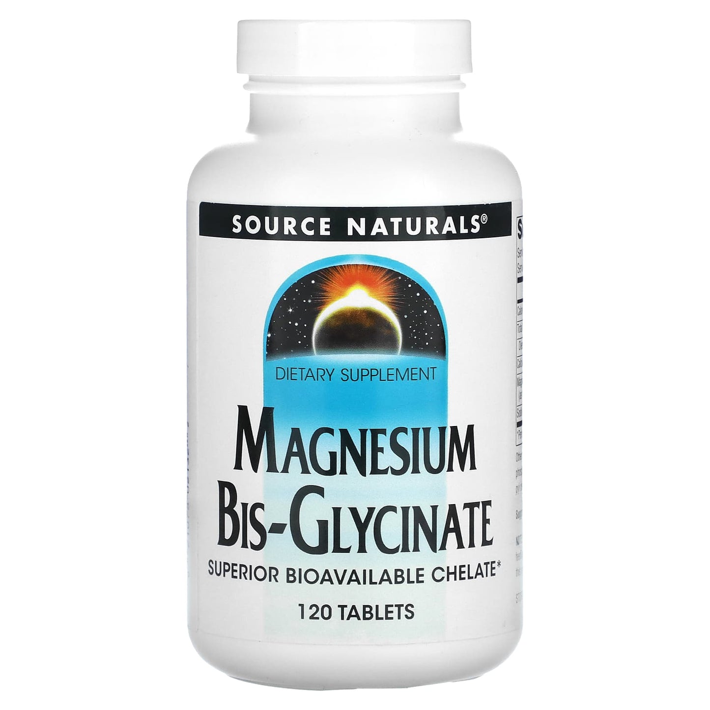 Source Naturals, Magnesium Bis-Glycinate, 120 Tablets - Image 1