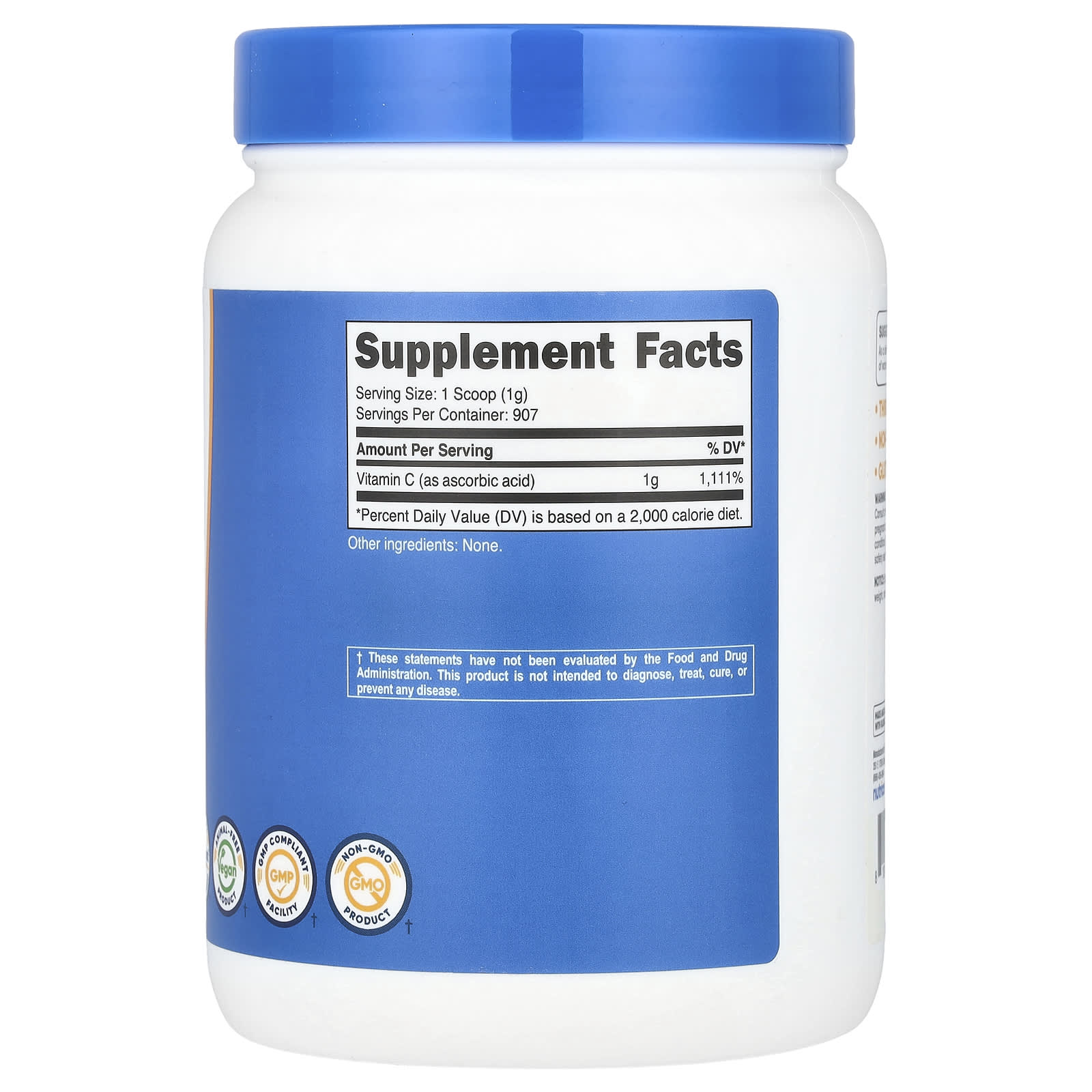 Nutricost, Vitamin C, Unflavored, 32.4 oz (907 g) - Image 2