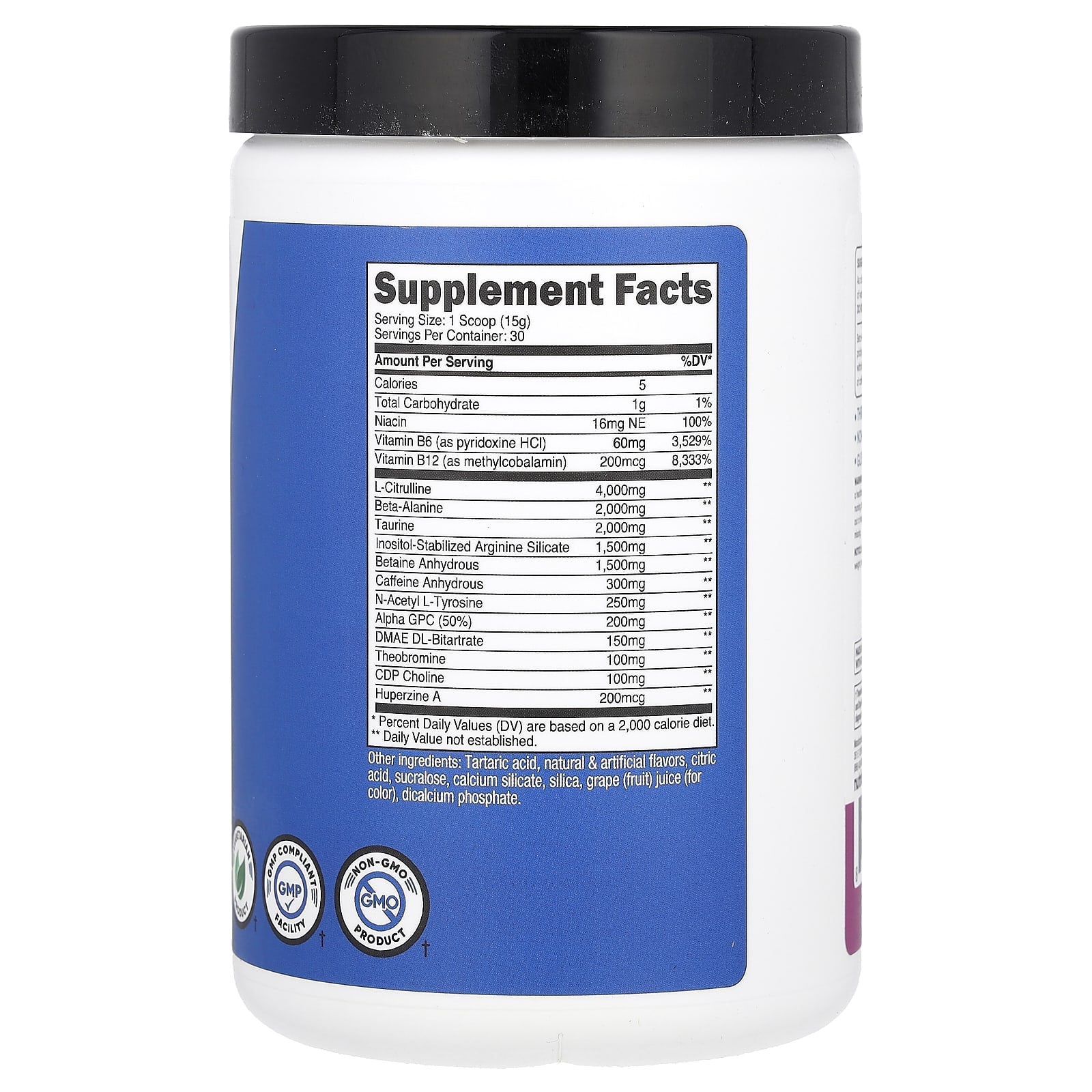 Nutricost, Performance, PRE-X, Xtreme Pre-Workout Complex, Grape, 1 lb (435 g) - Image 2