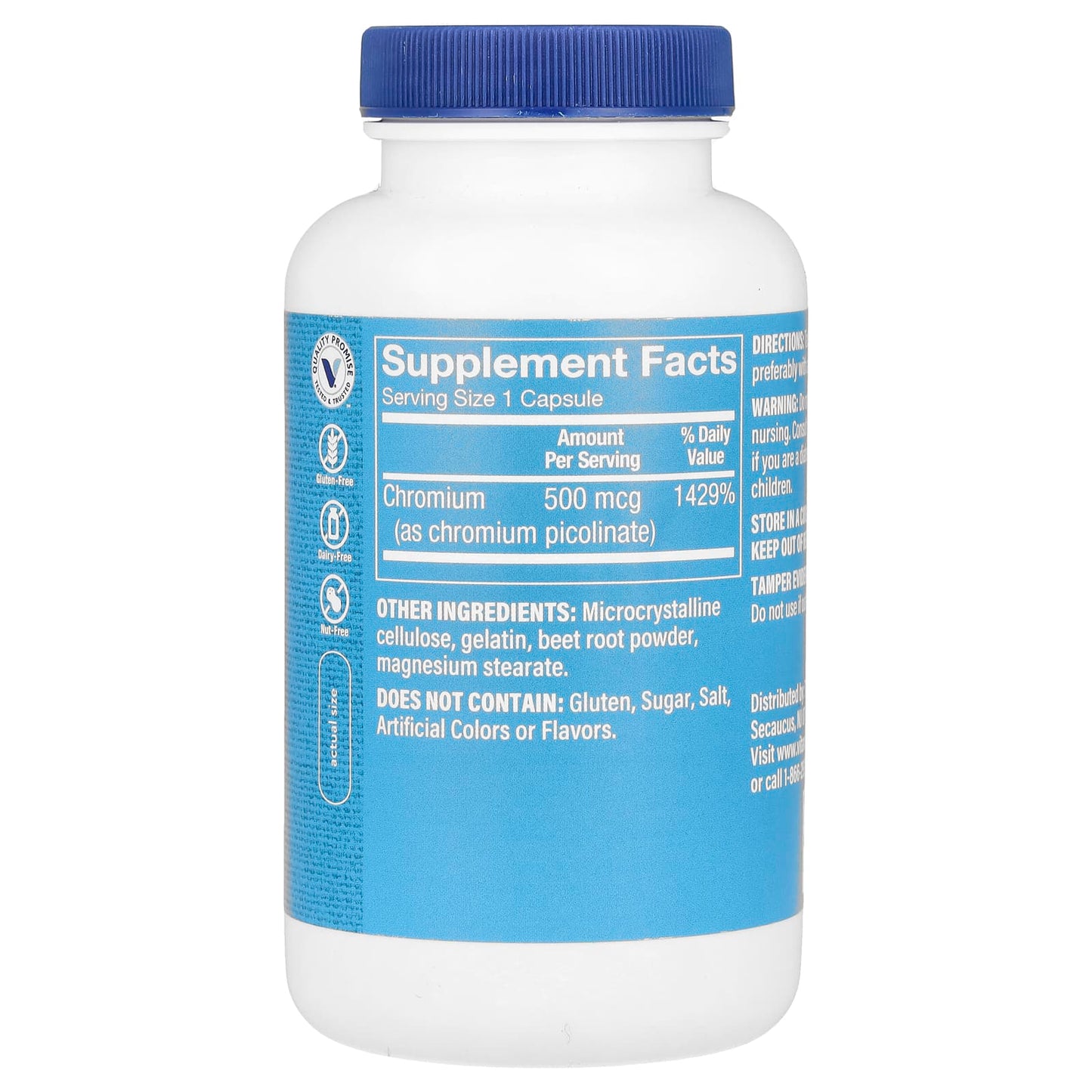 The Vitamin Shoppe, Chromium Picolinate, 500 mcg, 300 Capsules - Image 2