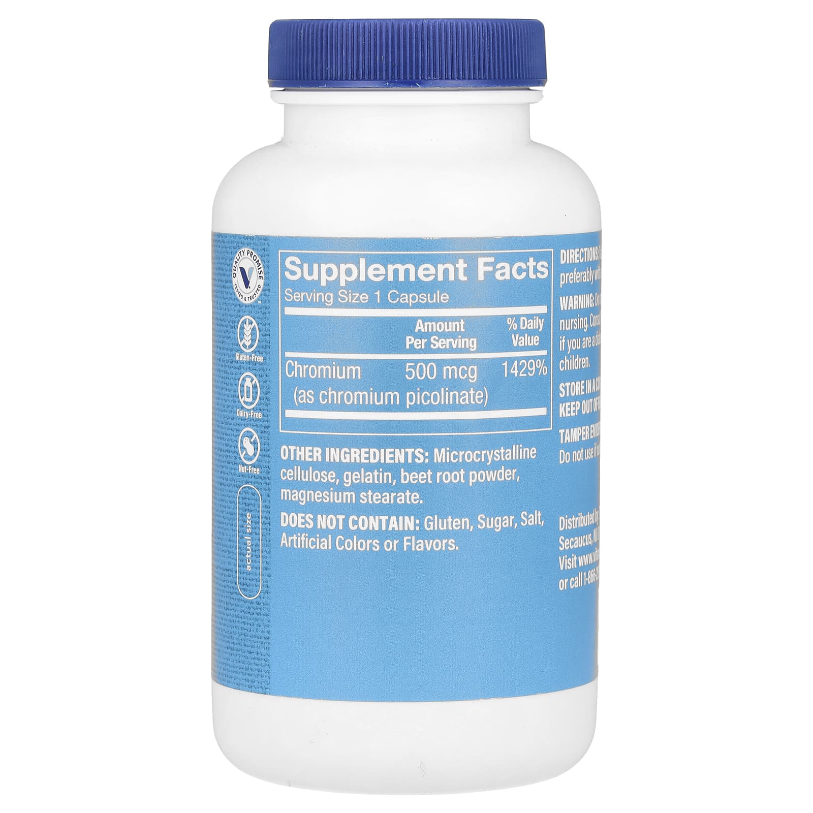 The Vitamin Shoppe, Chromium Picolinate, 500 mcg, 300 Capsules - Image 2