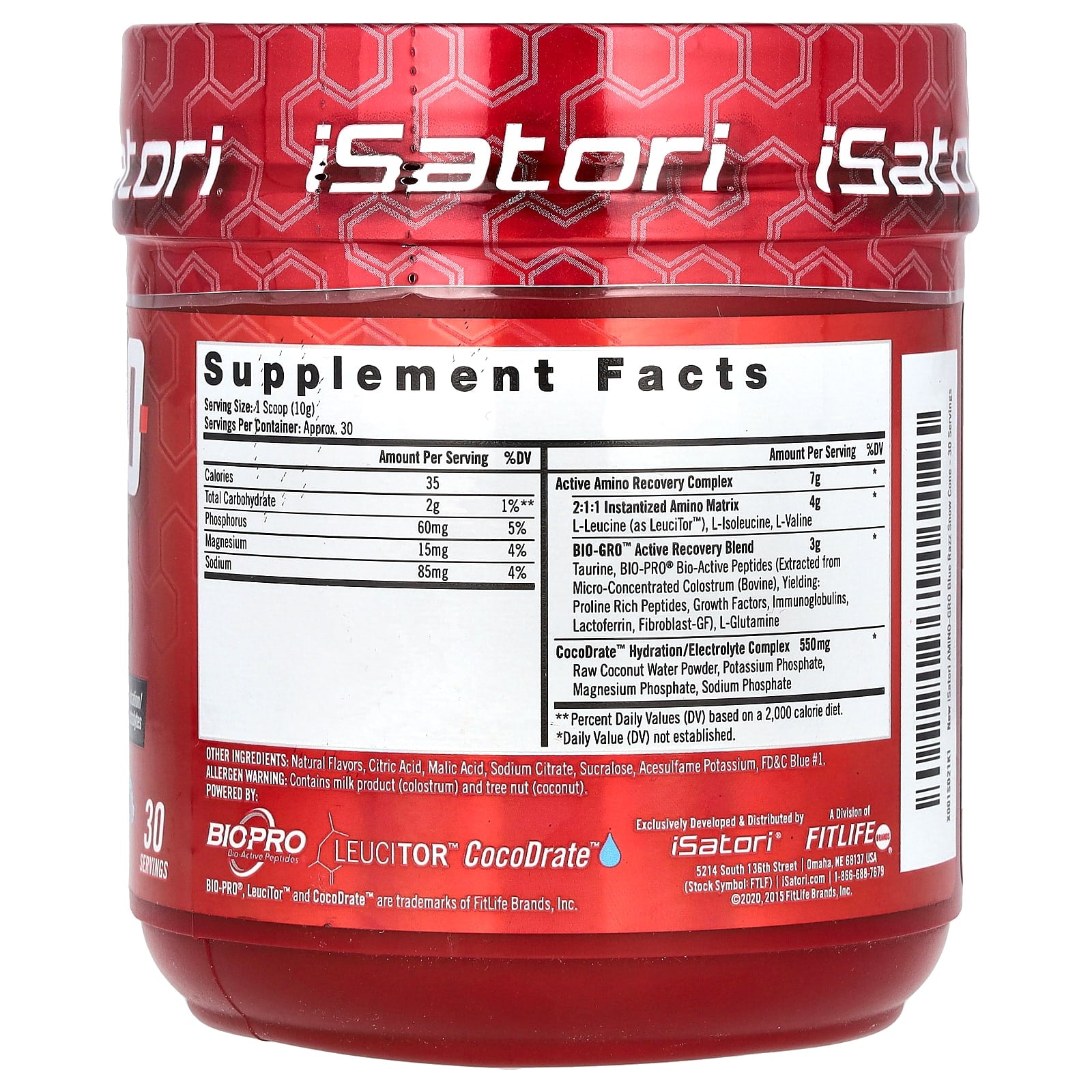 Boost Performance with Isatori Amino-Gro - 10.6 oz (300 g) - Image 2