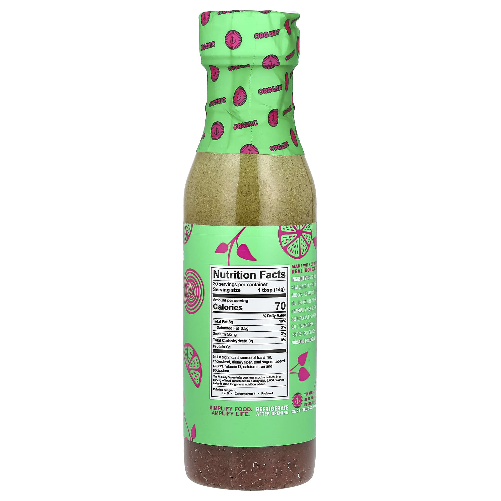 Tessemae's, Pantry, Organic Dressing & Marinade, Classic Italian, 10 fl oz (296 ml) - Image 2