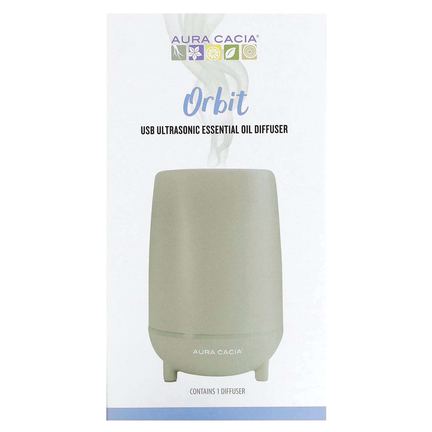 Aura Cacia Orbit Ultrasonic Essential Oil Diffuser for Indoor Use - Image 1