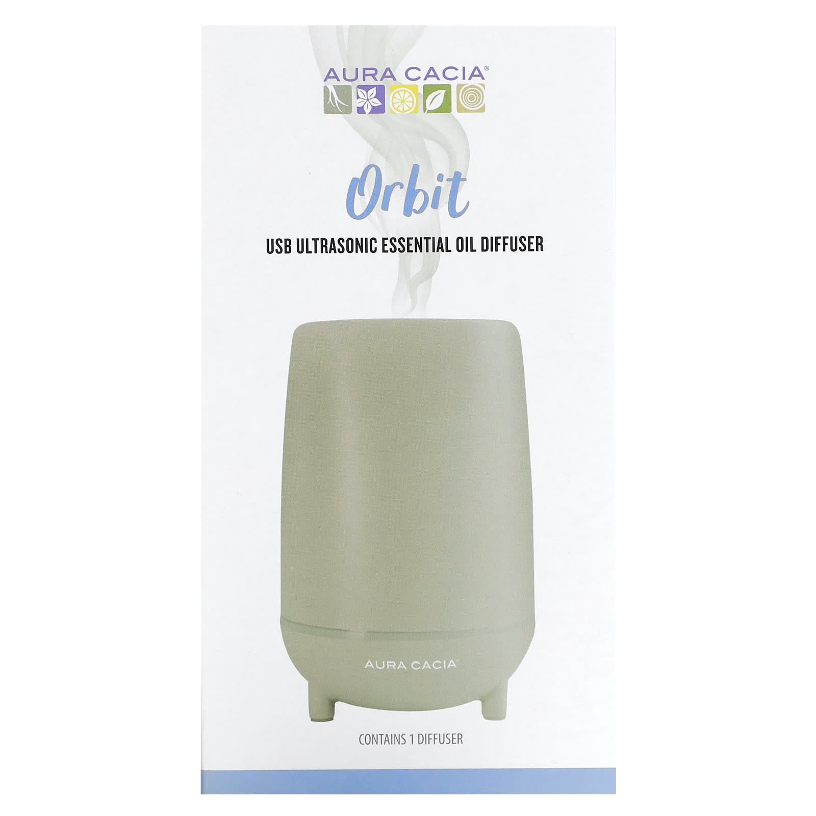 Aura Cacia Orbit Ultrasonic Essential Oil Diffuser for Indoor Use - Image 1
