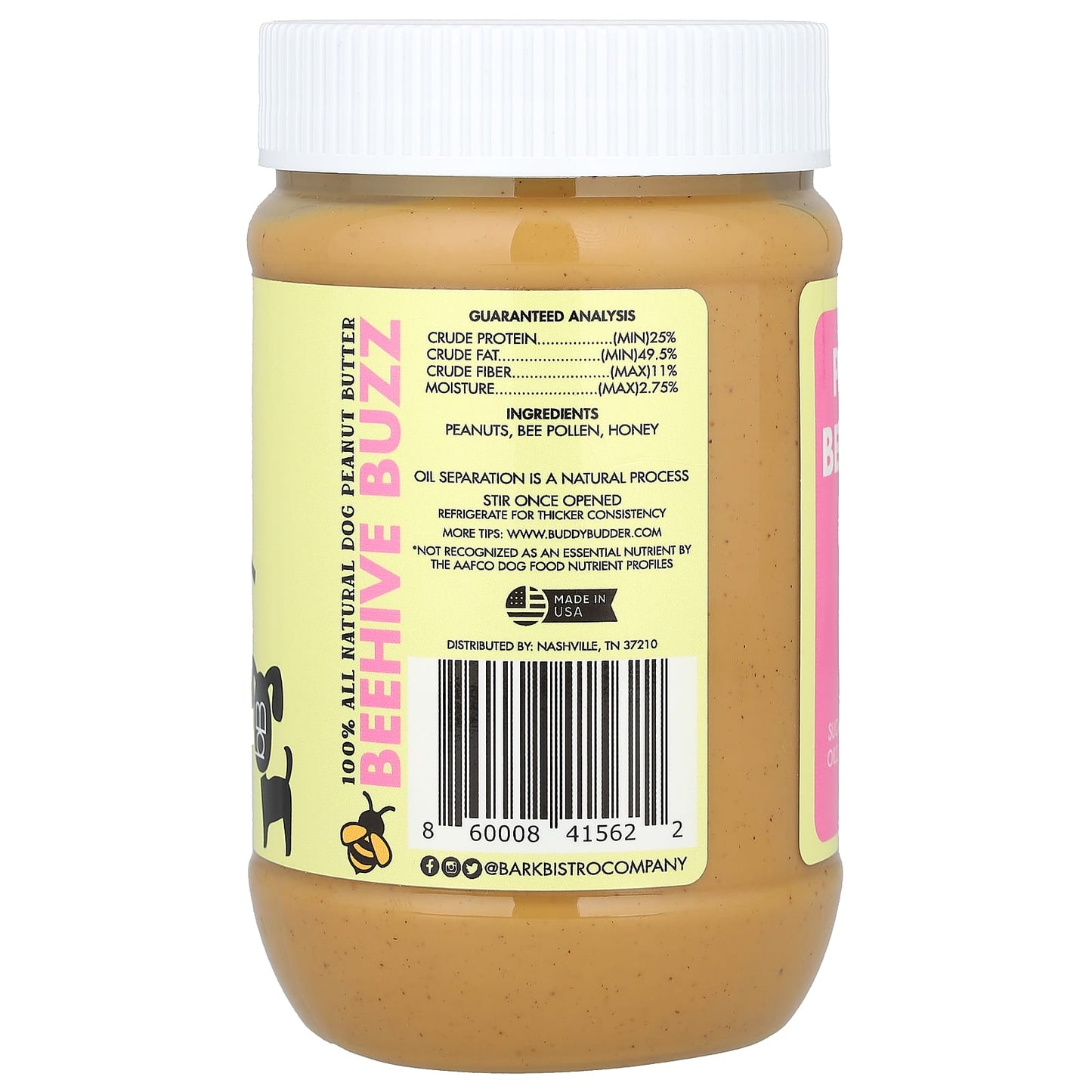 Bark Bistro All-Natural Peanut Butter for Dogs, 17 oz (480 g) - Image 2