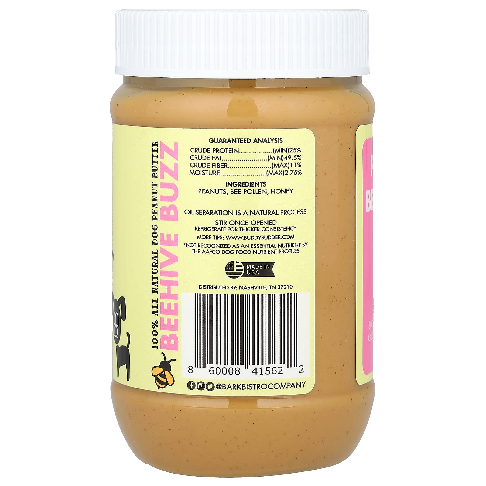 Bark Bistro All-Natural Peanut Butter for Dogs, 17 oz (480 g) - Image 2