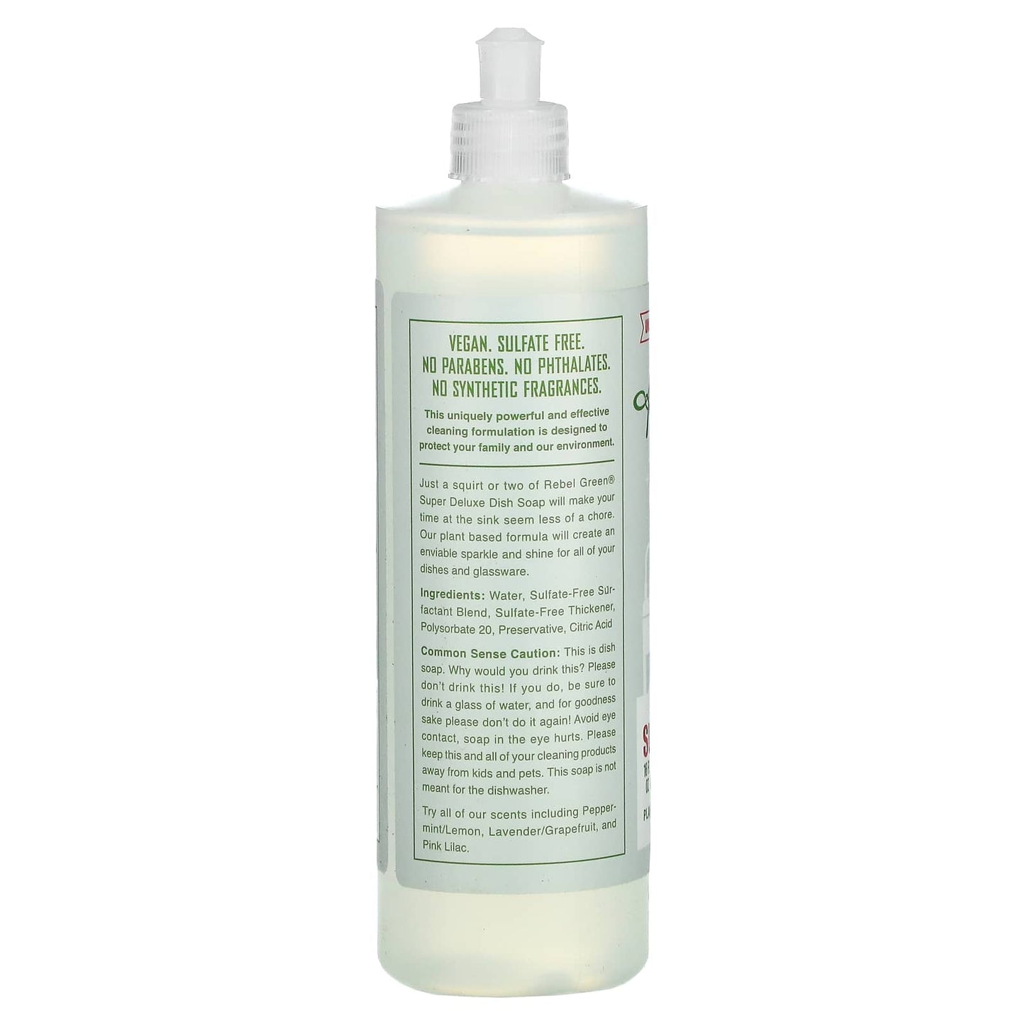 Rebel Green, Super Deluxe Dish Soap, Unscented, 16 fl oz (473 ml) - Image 2