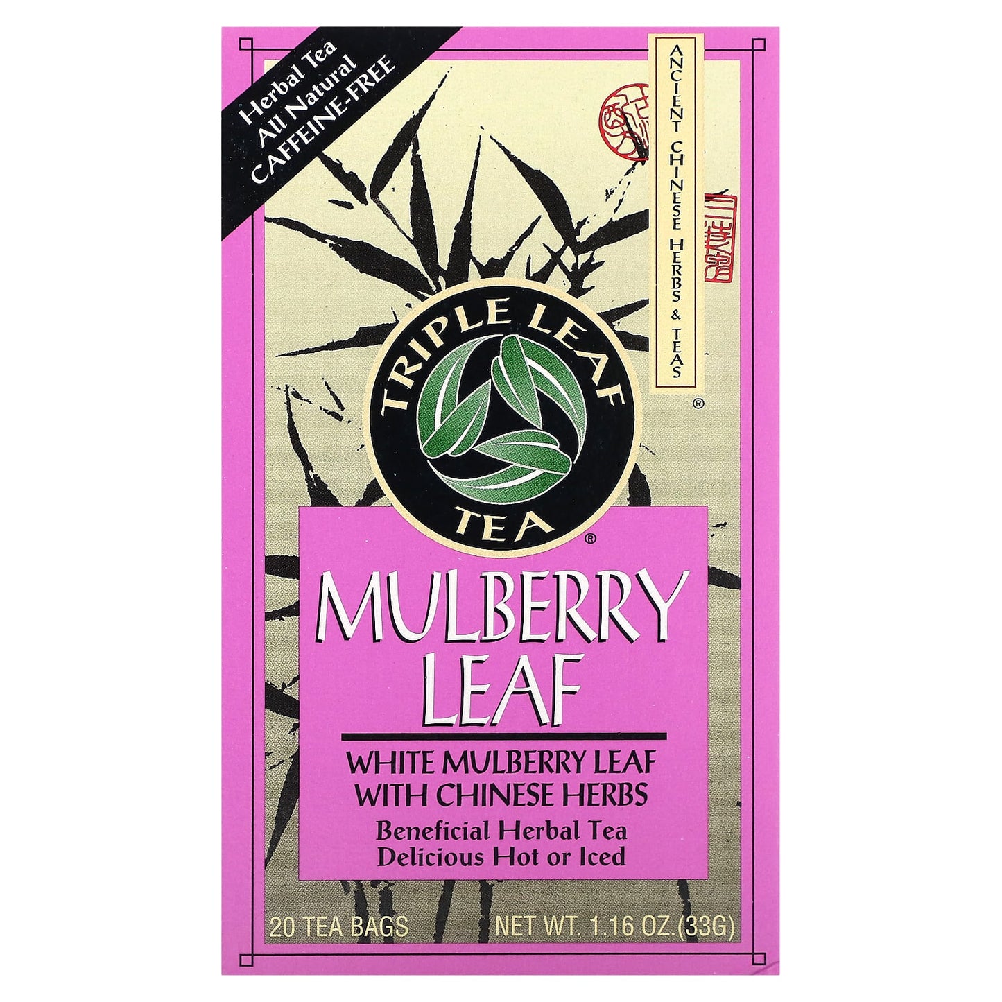 Triple Leaf Tea, Mulberry Leaf Tea, 20 Tea Bags, 1.16 oz (33 g) - Image 1