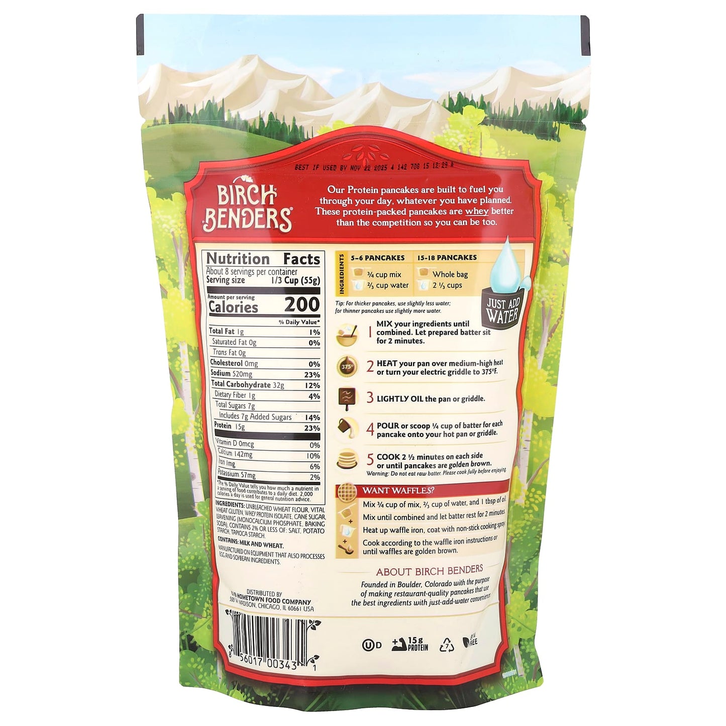 Protein Pancake & Waffle Mix by Birch Benders, 16 oz - Image 2