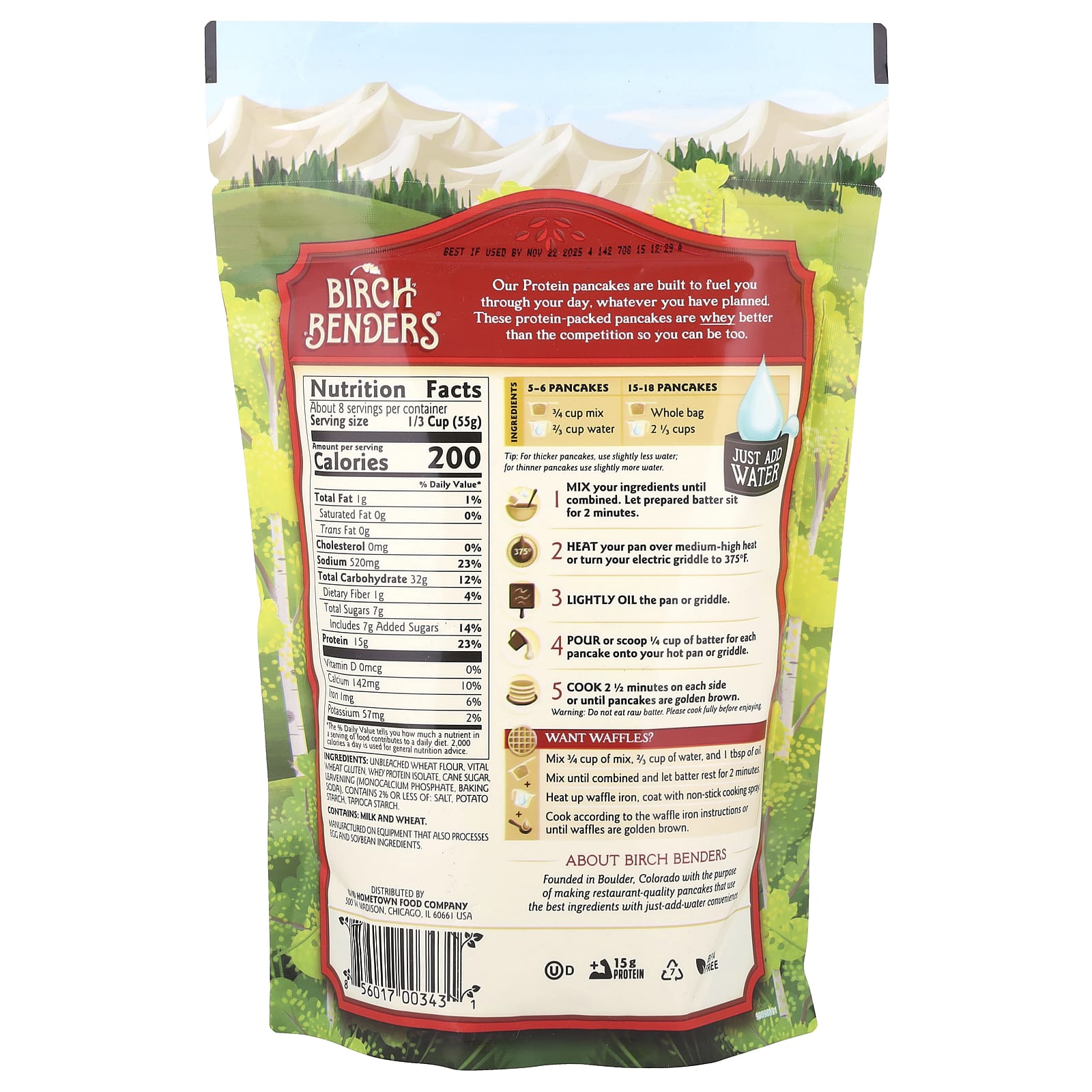 Protein Pancake & Waffle Mix by Birch Benders, 16 oz - Image 2