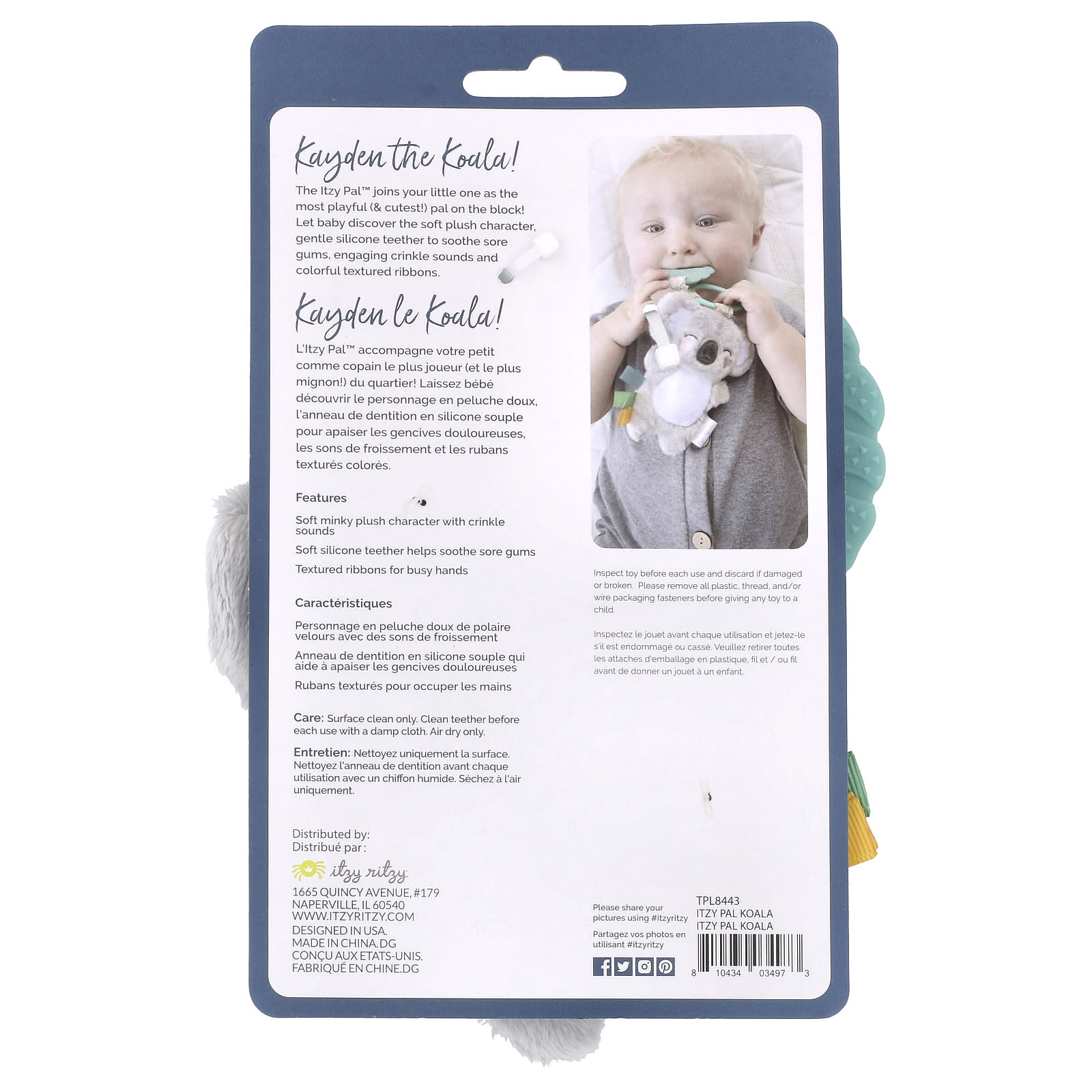 Koala Plush Toy with Teether for 0+ Months | itzy ritzy - Image 2
