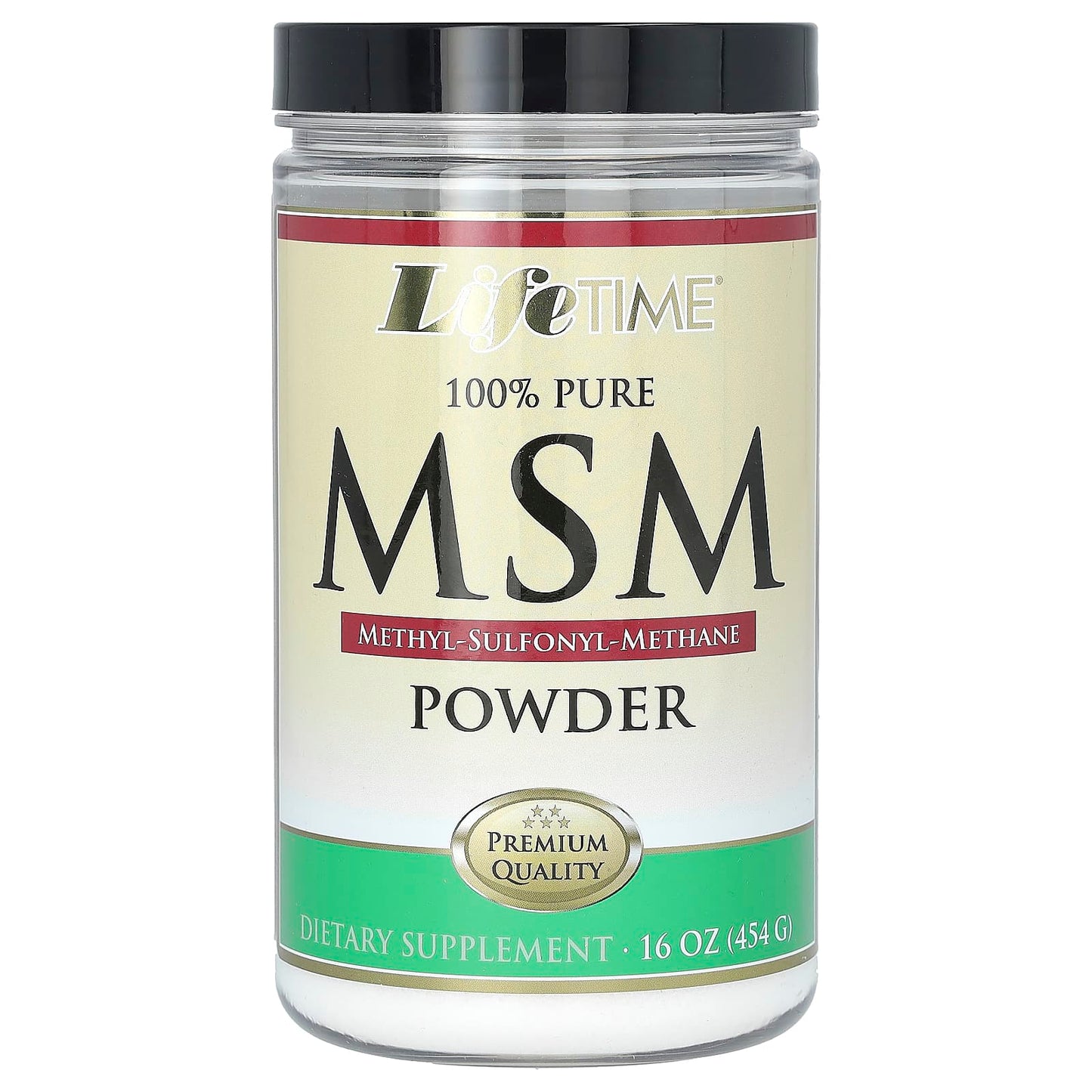LifeTime Vitamins, MSM Powder, 16 oz (454 g) - Image 1