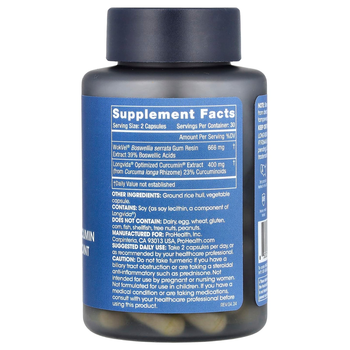 ProHealth Longevity, Optimized Curcumin, Body and Joint, 60 Capsules - Image 2