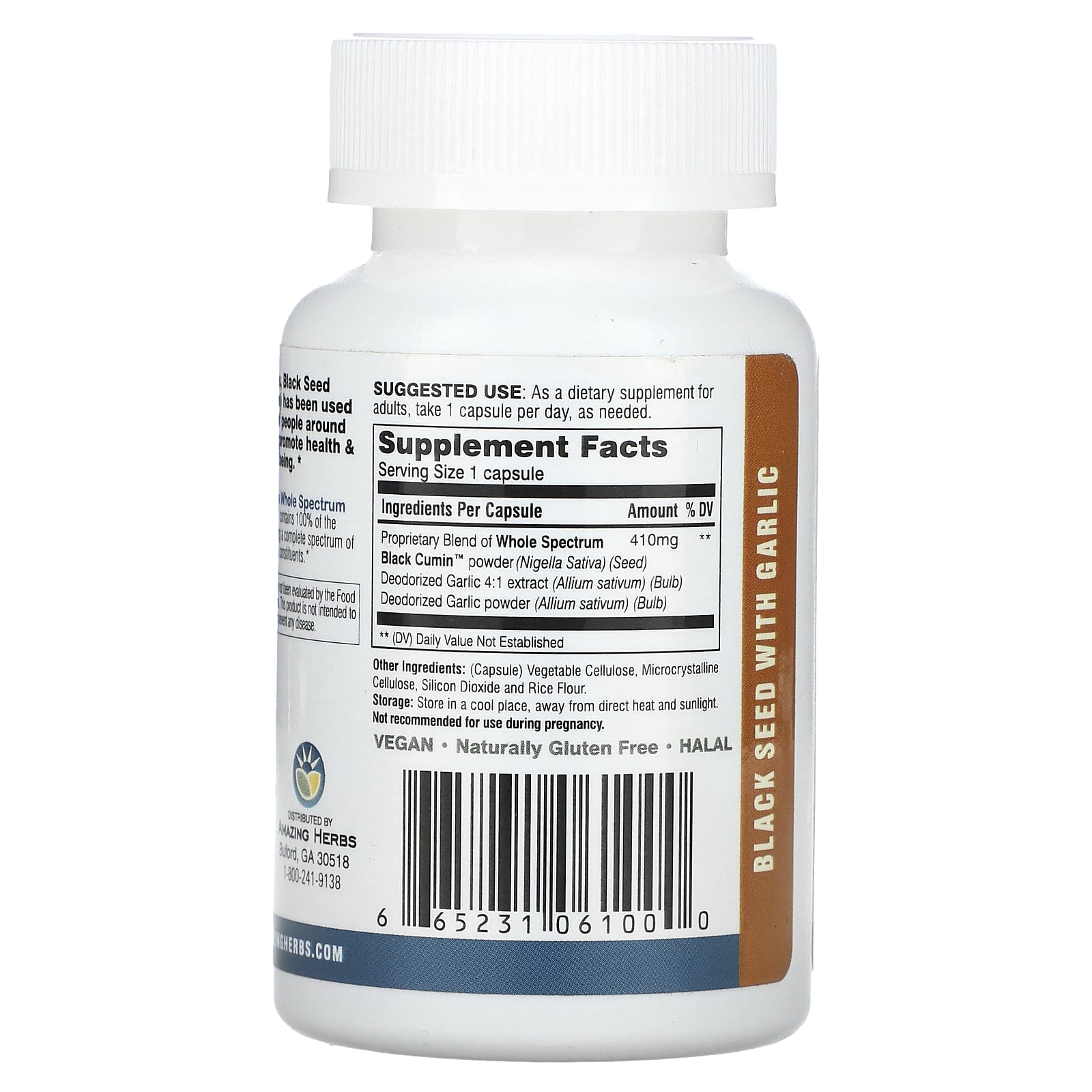 Support Heart Health with Amazing Herbs Black Seed Capsules, 100% Vegan & Gluten Free - Image 2