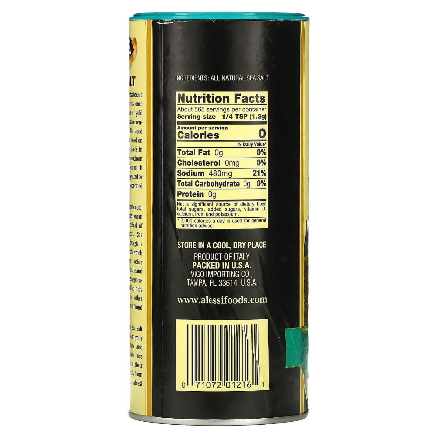 Fine Mediterranean All Natural Sea Salt by Alessi - 24 oz - Image 2