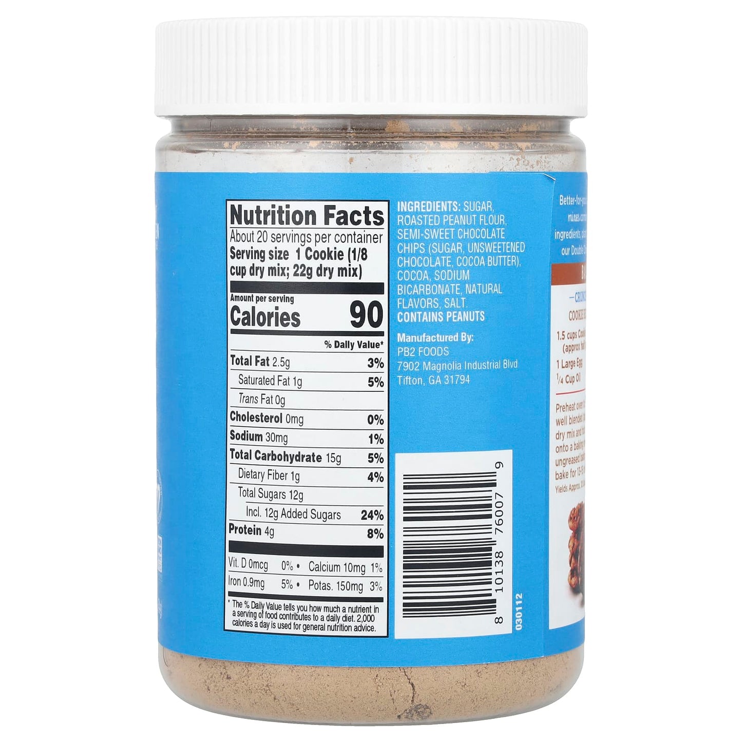 PB2 Foods, Double Chocolate Chip Cookie Mix with Peanut Powder, 16 oz (454 g) - Image 2