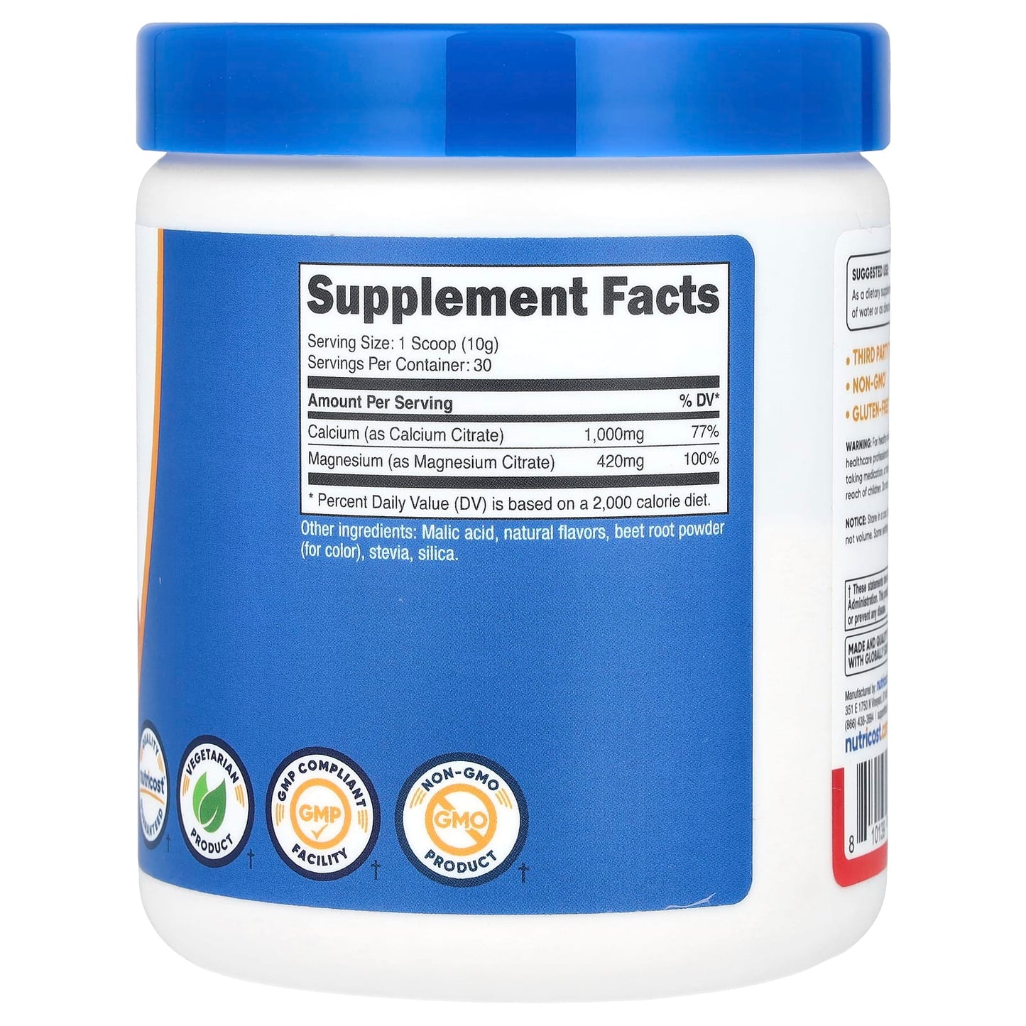 Nutricost, Calcium & Magnesium, Fruit Punch , 10.8 oz (303 g) - Image 2