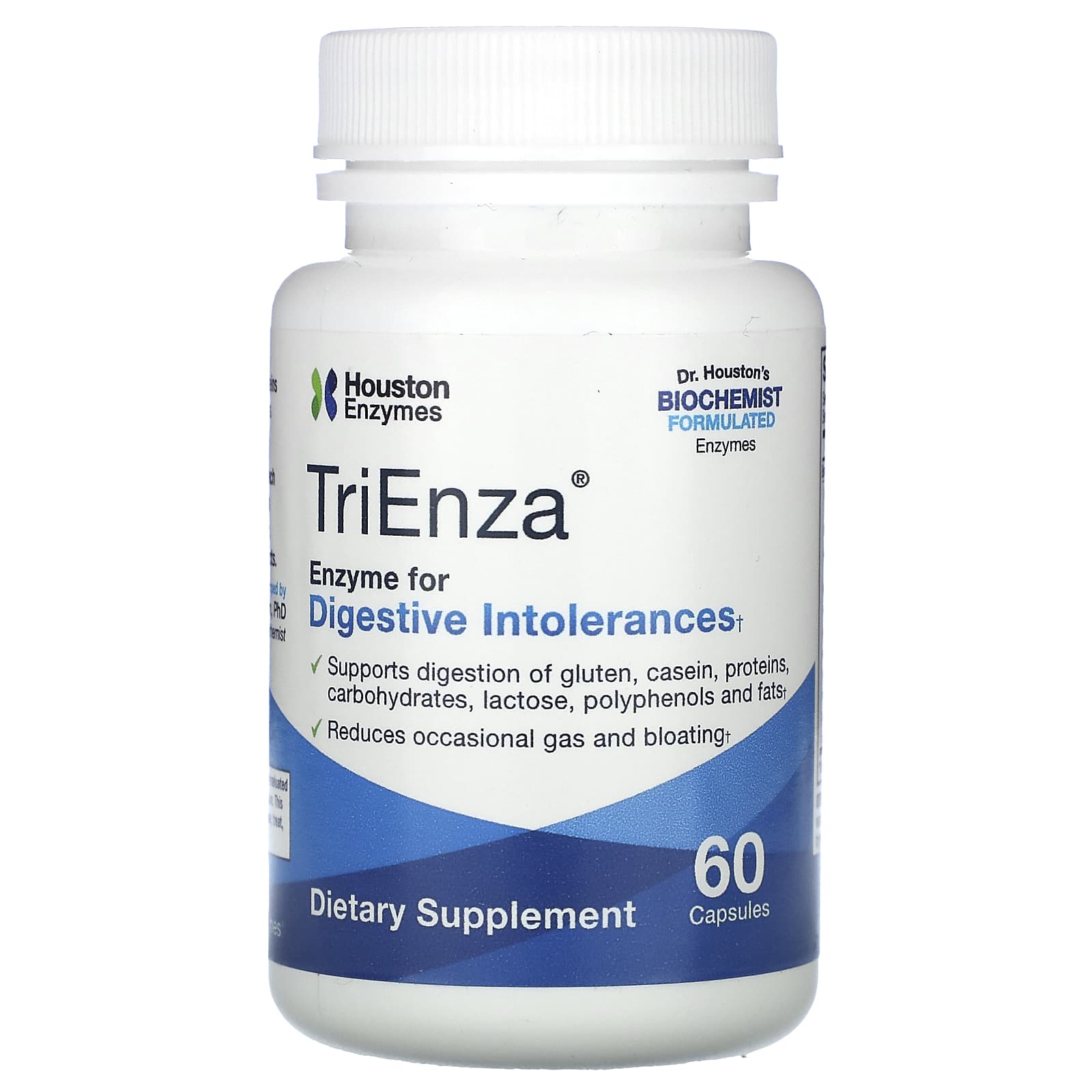 Houston Enzymes - TriEnza for Digestive Health, 60 Capsules - Image 1