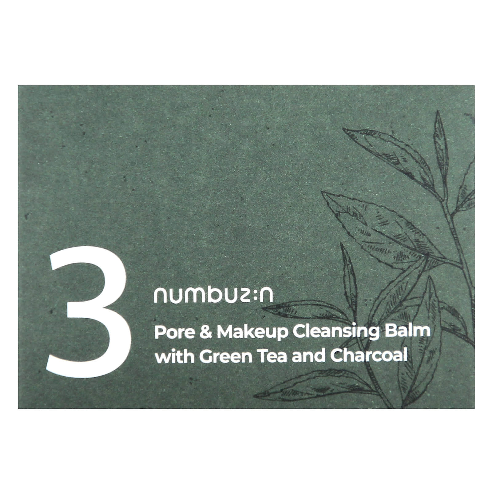 Numbuzin, No.3 Pore & Makeup Cleansing Balm With Green Tea and Charcoal, 2.99 oz (85 g) - Image 2
