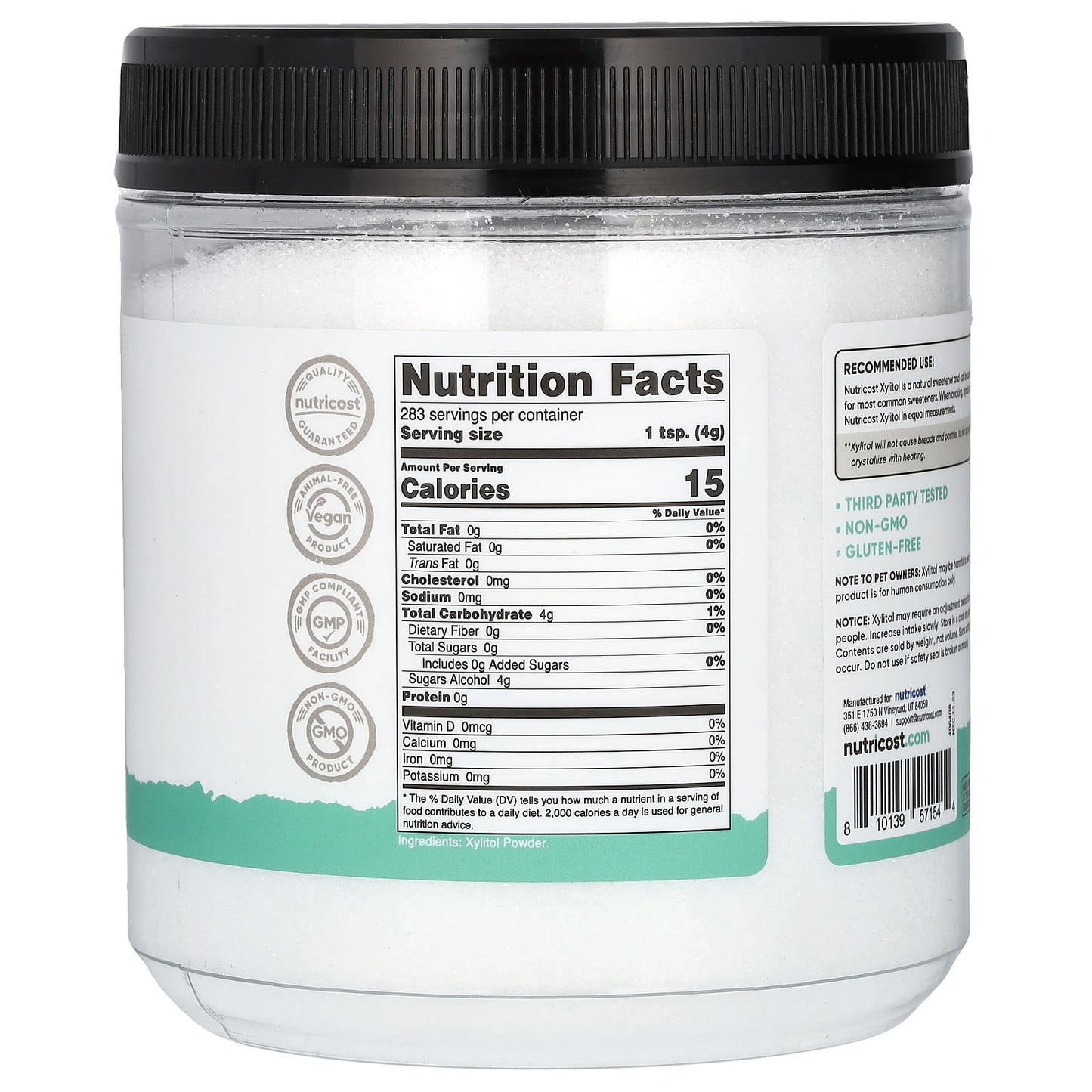 Nutricost, Pantry, Xylitol Powder, Plant-Based Sweetener, 2.5 lb (1,134 g) - Image 2
