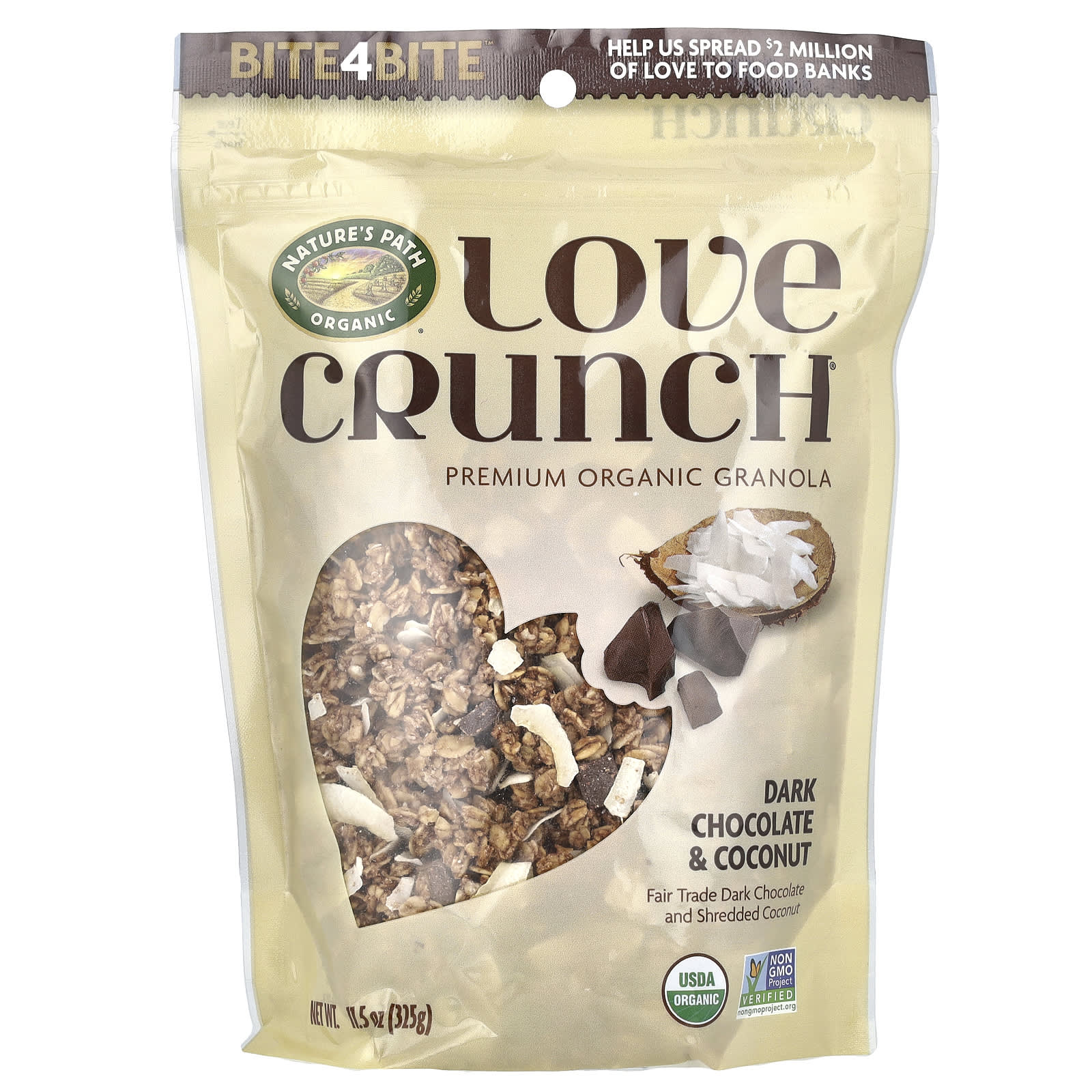 Nature's Path, Love Crunch®, Premium Organic Granola, Dark Chocolate & Coconut, 11.5 oz (325 g) - Image 1