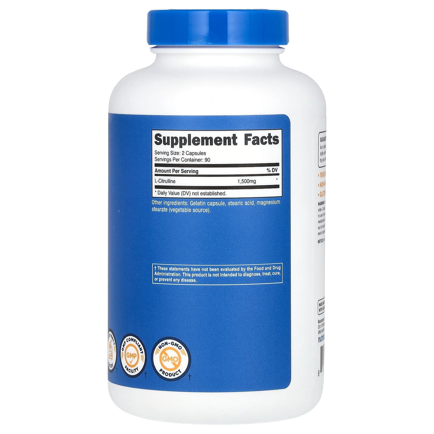 Nutricost, L- Citrulline, 180 Capsules (750 mg per Capsule) - Image 2