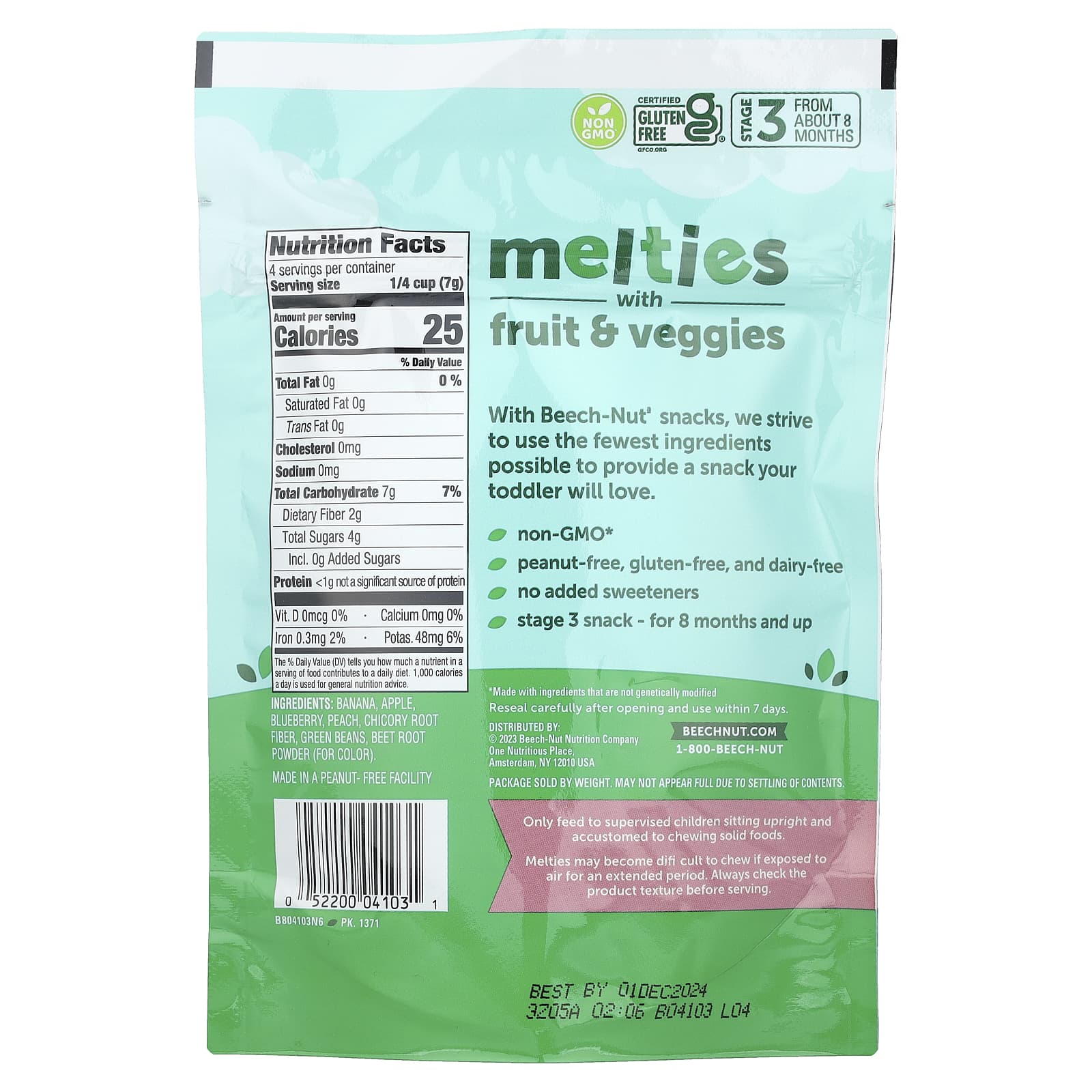 Healthy Melties Snacks for Toddlers | Beech-Nut Stage 3, 8+ Months - Image 2