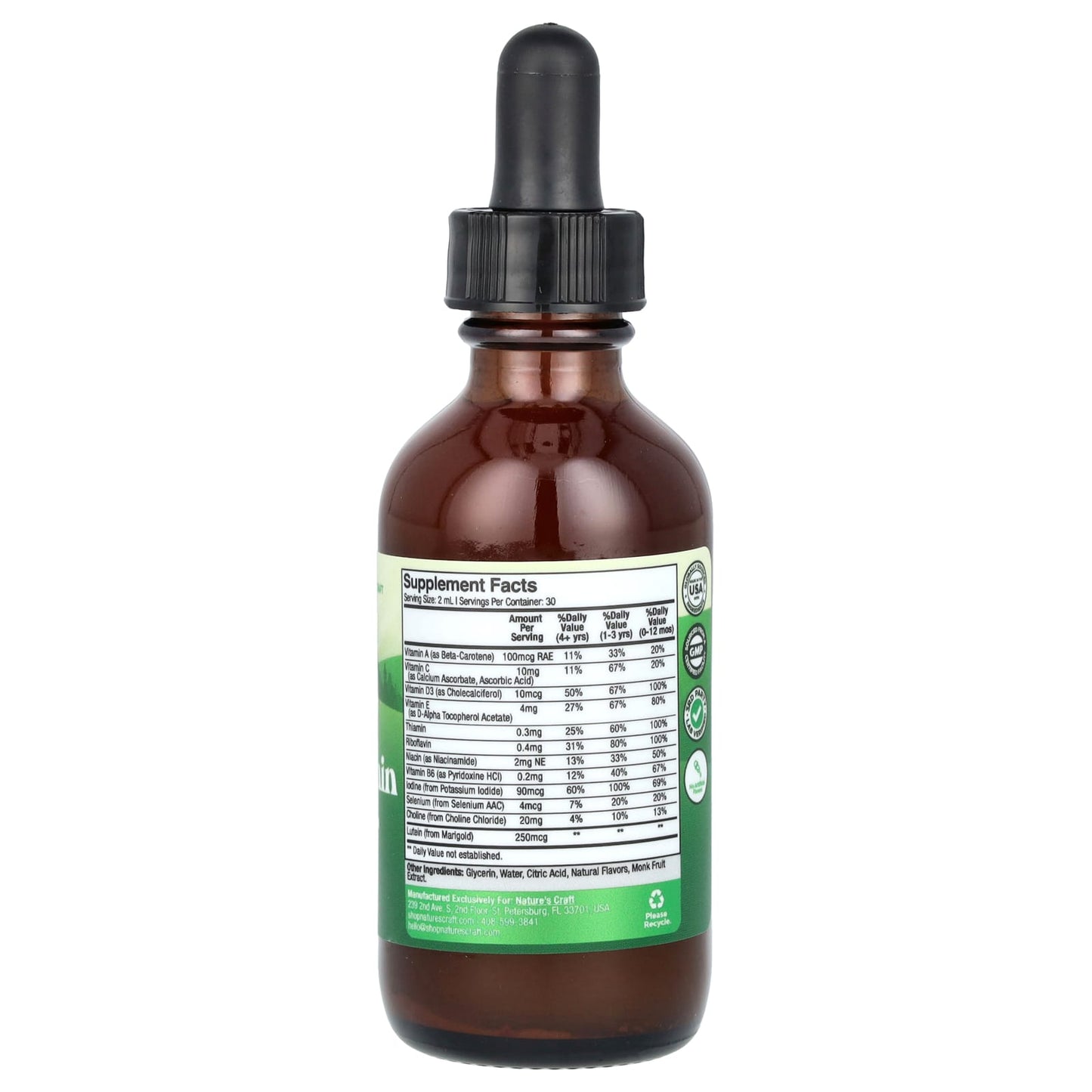 Nature's Craft, Kids Multivitamin, Sugar Free, Orange, 60 ml - Image 2