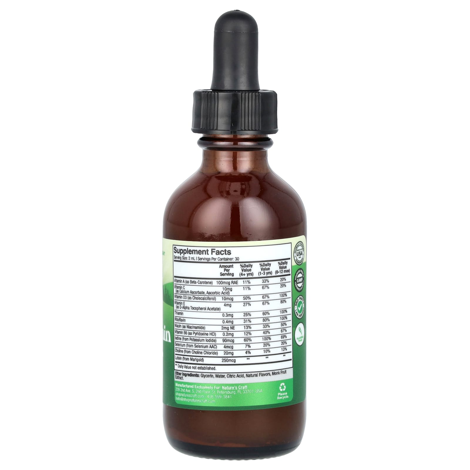 Nature's Craft, Kids Multivitamin, Sugar Free, Orange, 60 ml - Image 2