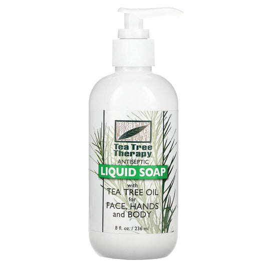 Tea Tree Therapy, Antiseptic Liquid Soap, With Tea Tree Oil, 8 fl oz (236 ml) - Image 1