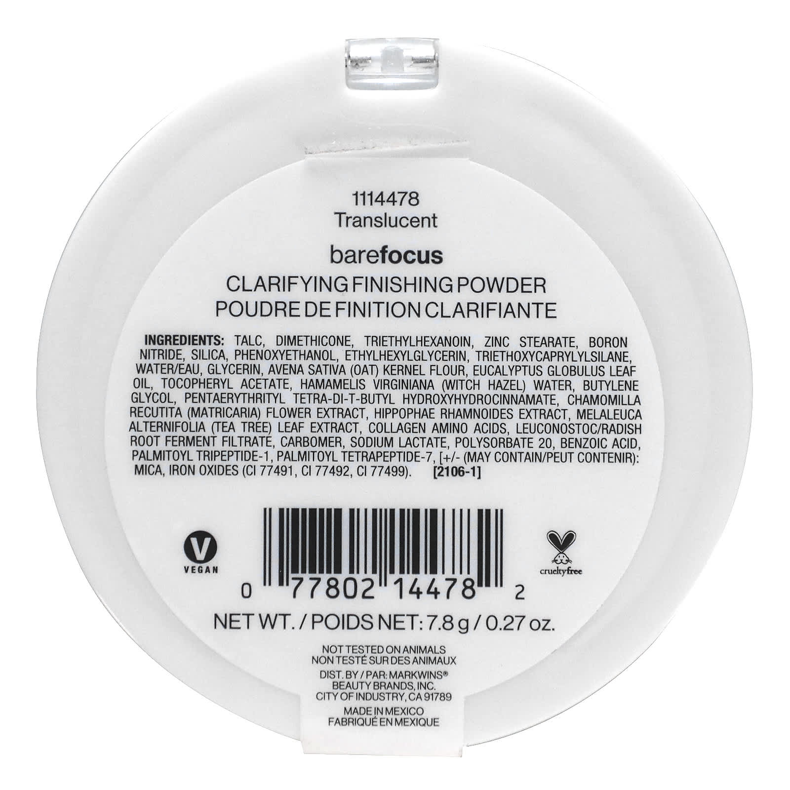 wet n wild, Barefocus, Clarifying Finishing Powder, 1114478 Translucent, 0.27 oz (7.8 g) - Image 2