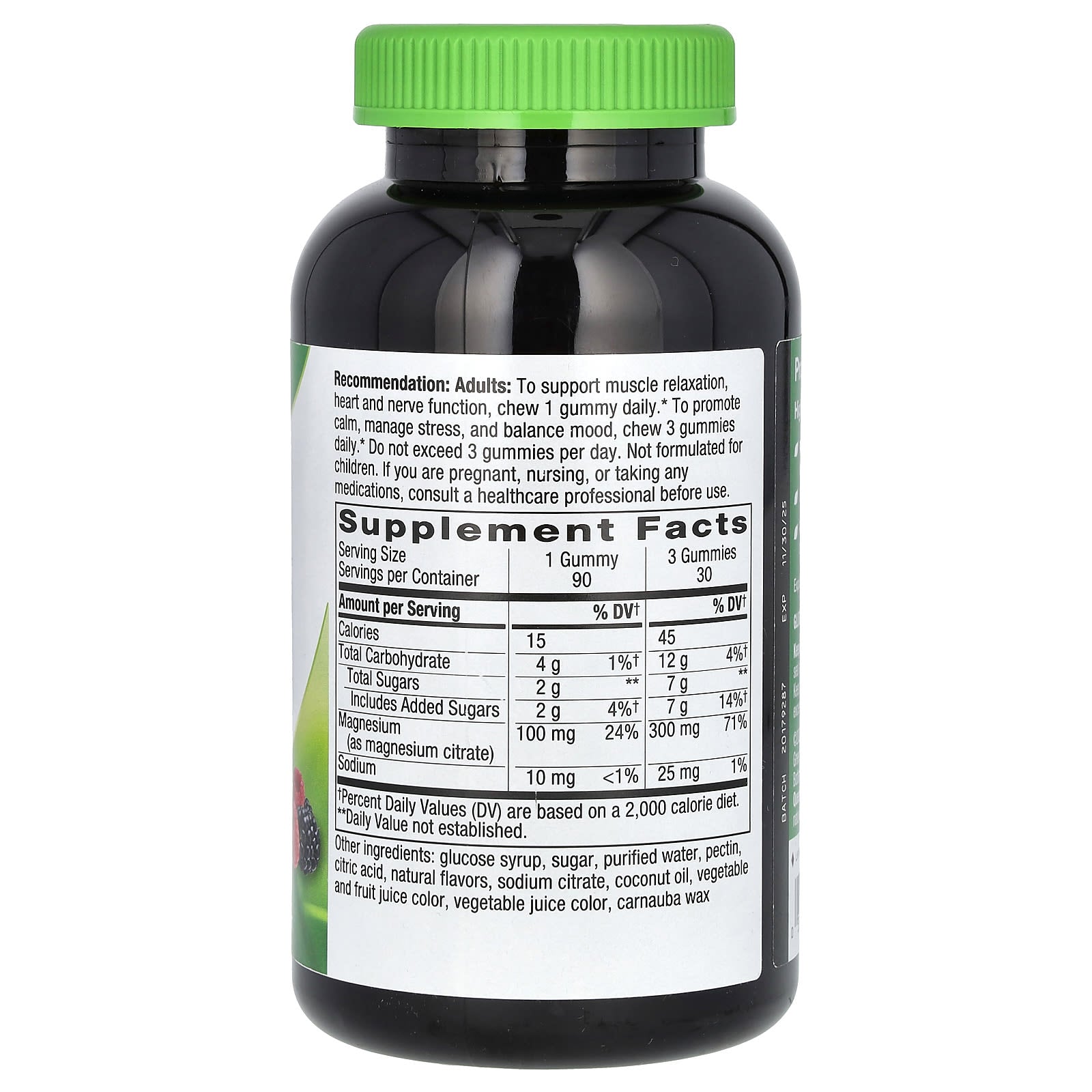 Nature's Way, Magnesium Gummy, Mixed Berry, 100 mg, 90 Gummies - Image 2