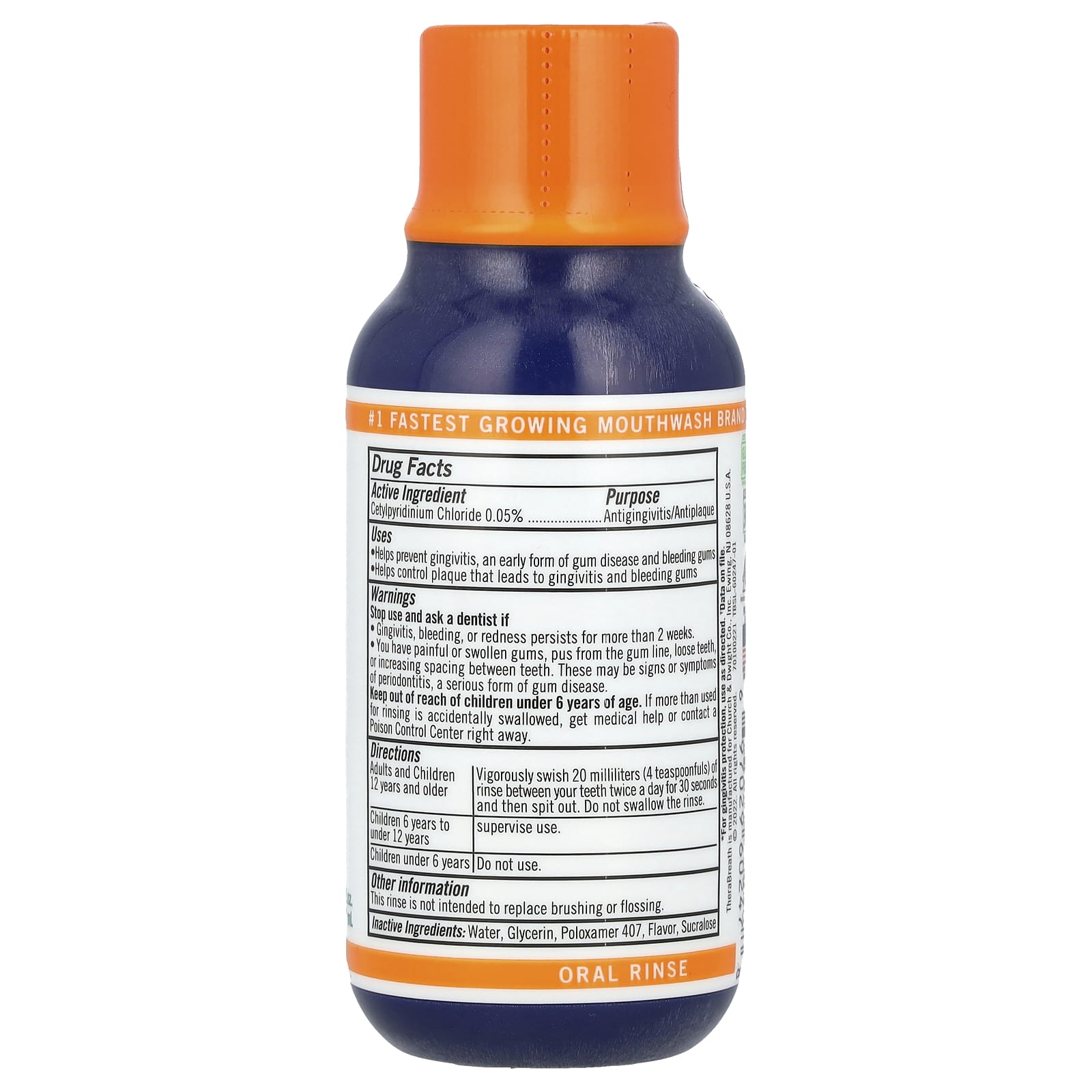 TheraBreath, Healthy Gums Oral Rinse, Clean Mint, 3 fl oz (88.7 ml) - Image 2
