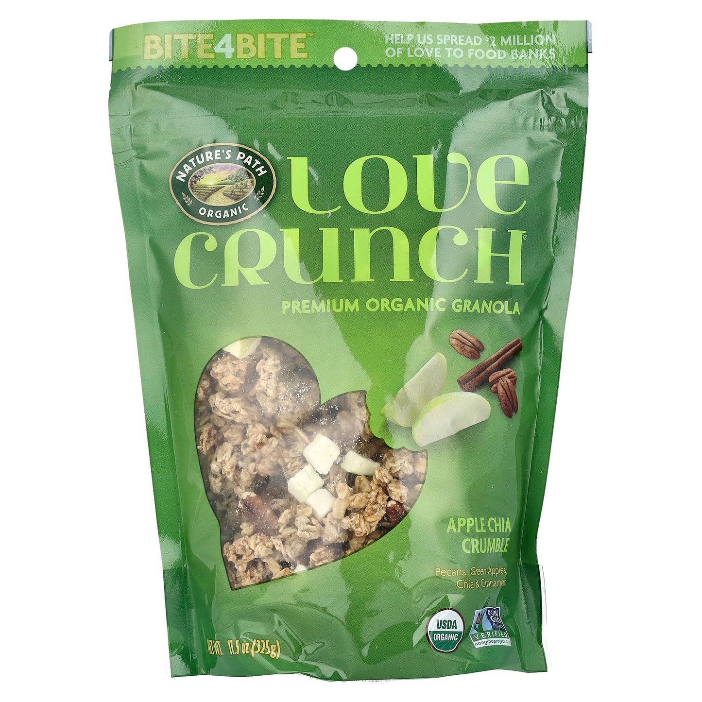 Nature's Path, Love Crunch®, Premium Organic Granola, Apple Chia Crumble, 11.5 oz (325 g) - Image 1
