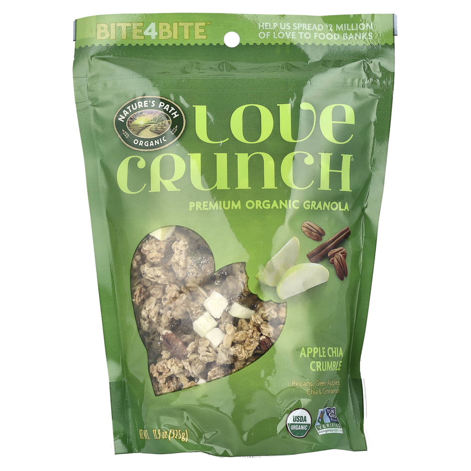 Nature's Path, Love Crunch®, Premium Organic Granola, Apple Chia Crumble, 11.5 oz (325 g) - Image 1