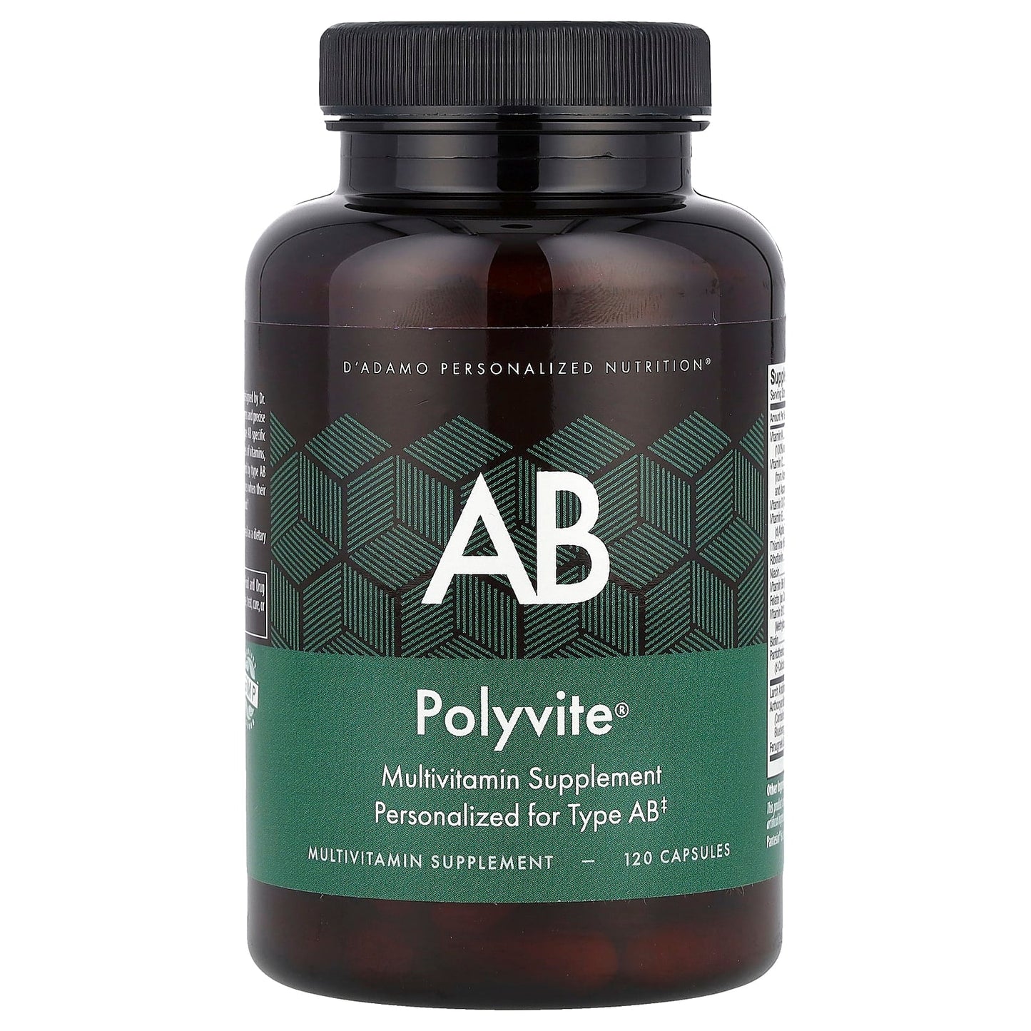 D'adamo Polyvite AB Multivitamin Supplement for Type AB Individuals - Image 1