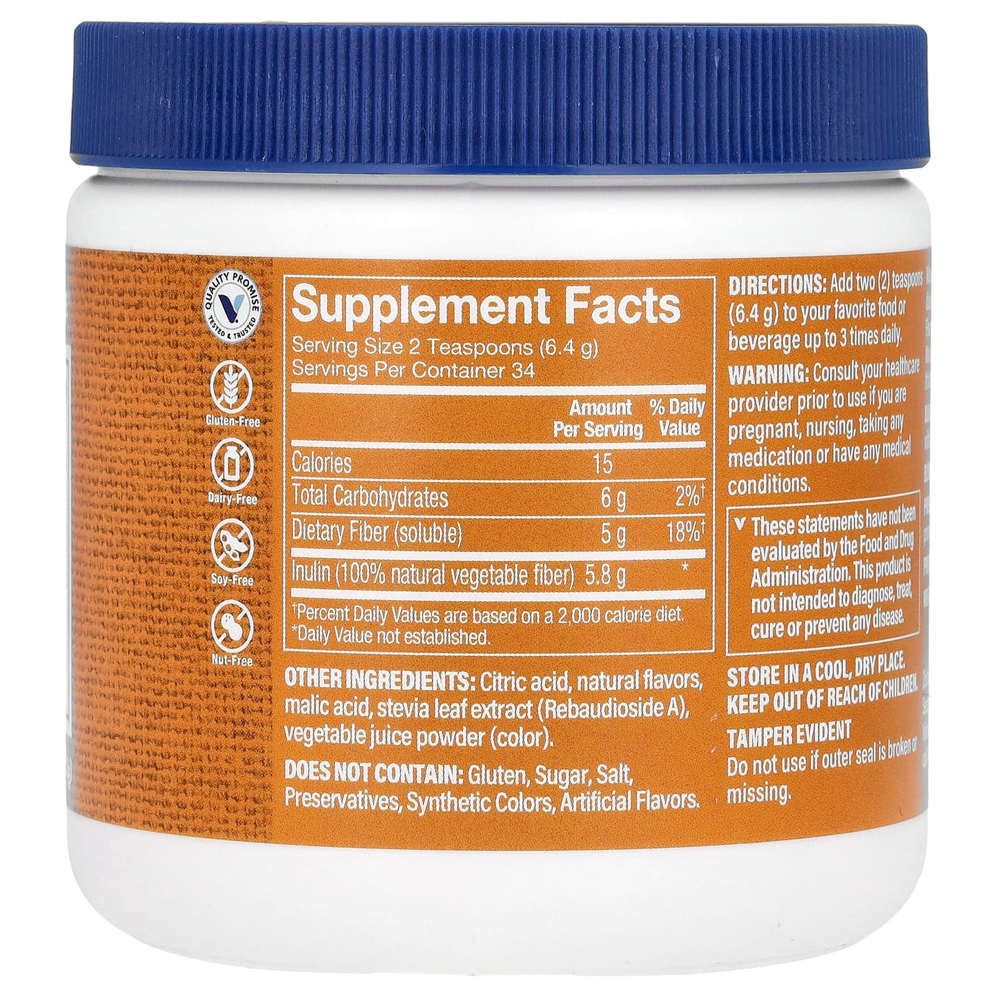 The Vitamin Shoppe, Miracle Fiber, Fruti Punch, 7.7 oz (217.6 g) - Image 2
