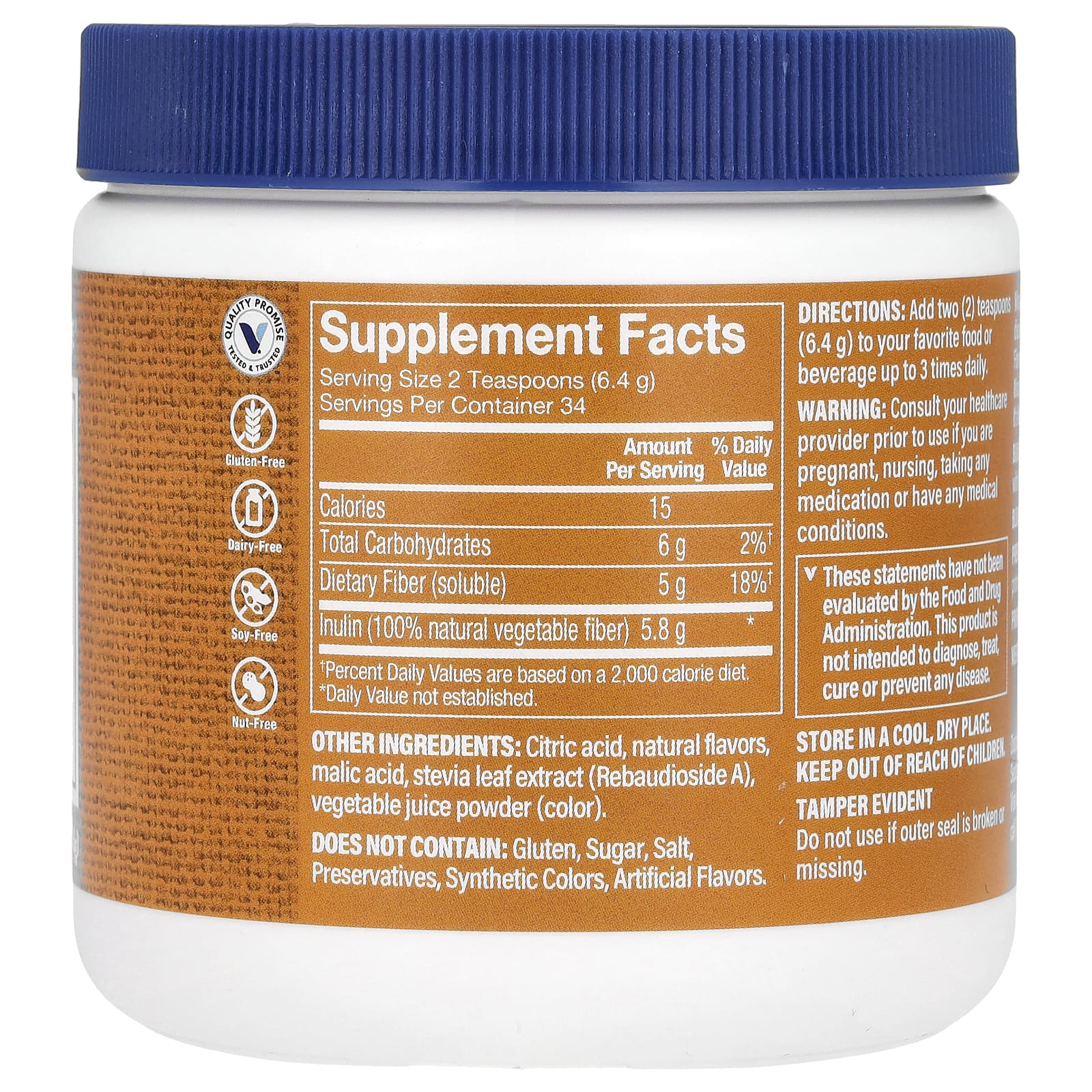 The Vitamin Shoppe, Miracle Fiber, Fruti Punch, 7.7 oz (217.6 g) - Image 2