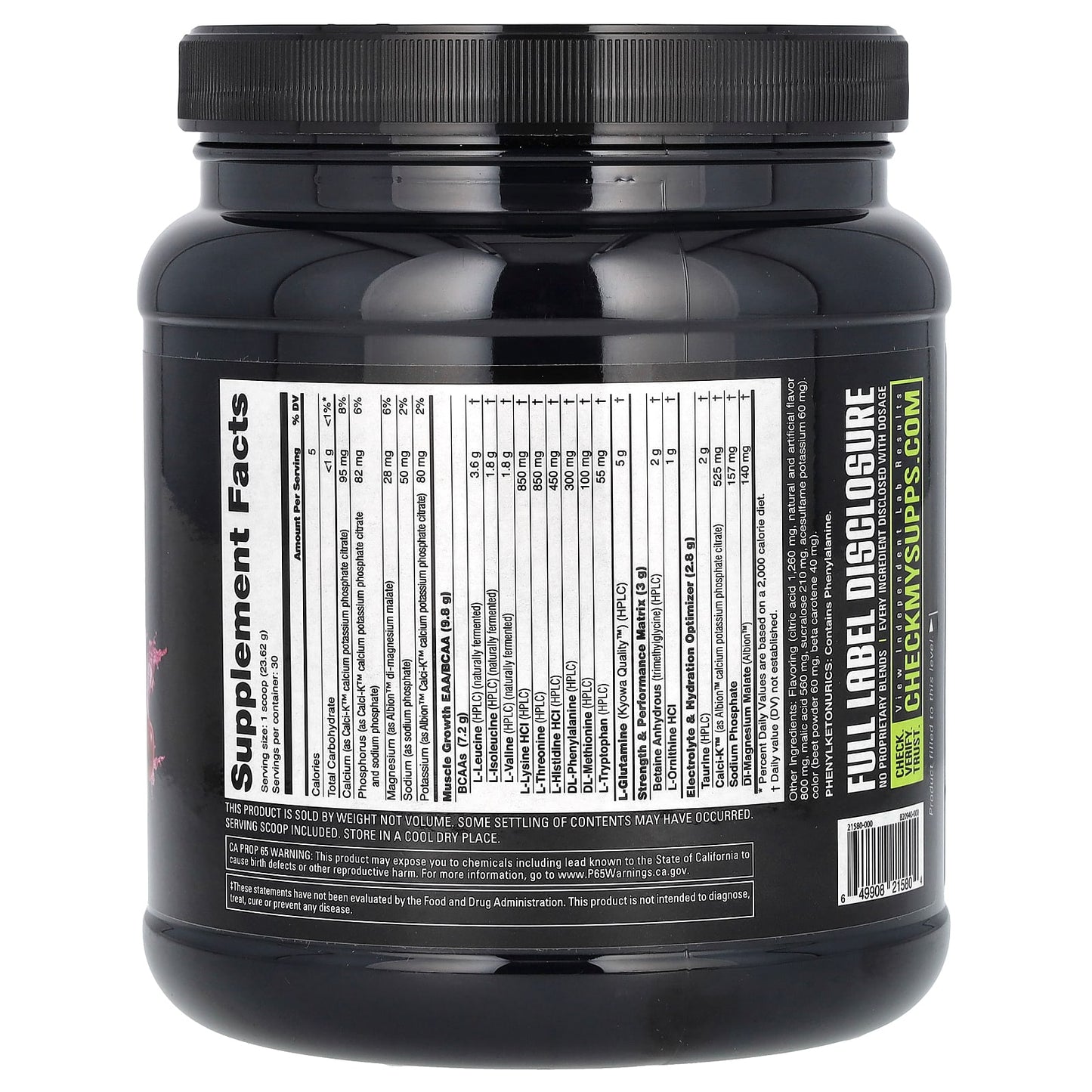NutraBio, Intra Blast, Intra Workout Amino Fuel, Cherry Limeade, 1.56 lb (709 g) - Image 2