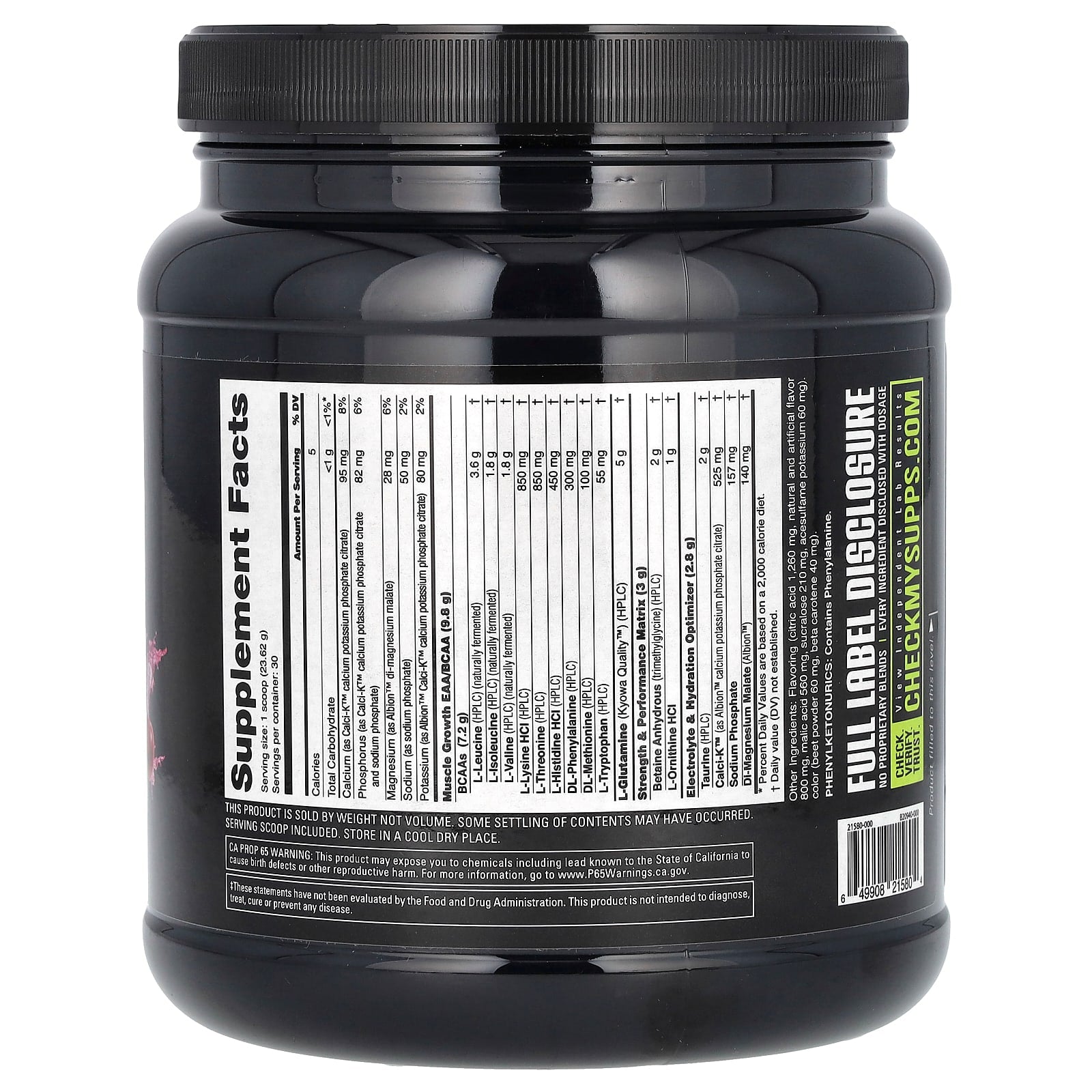 NutraBio, Intra Blast, Intra Workout Amino Fuel, Cherry Limeade, 1.56 lb (709 g) - Image 2