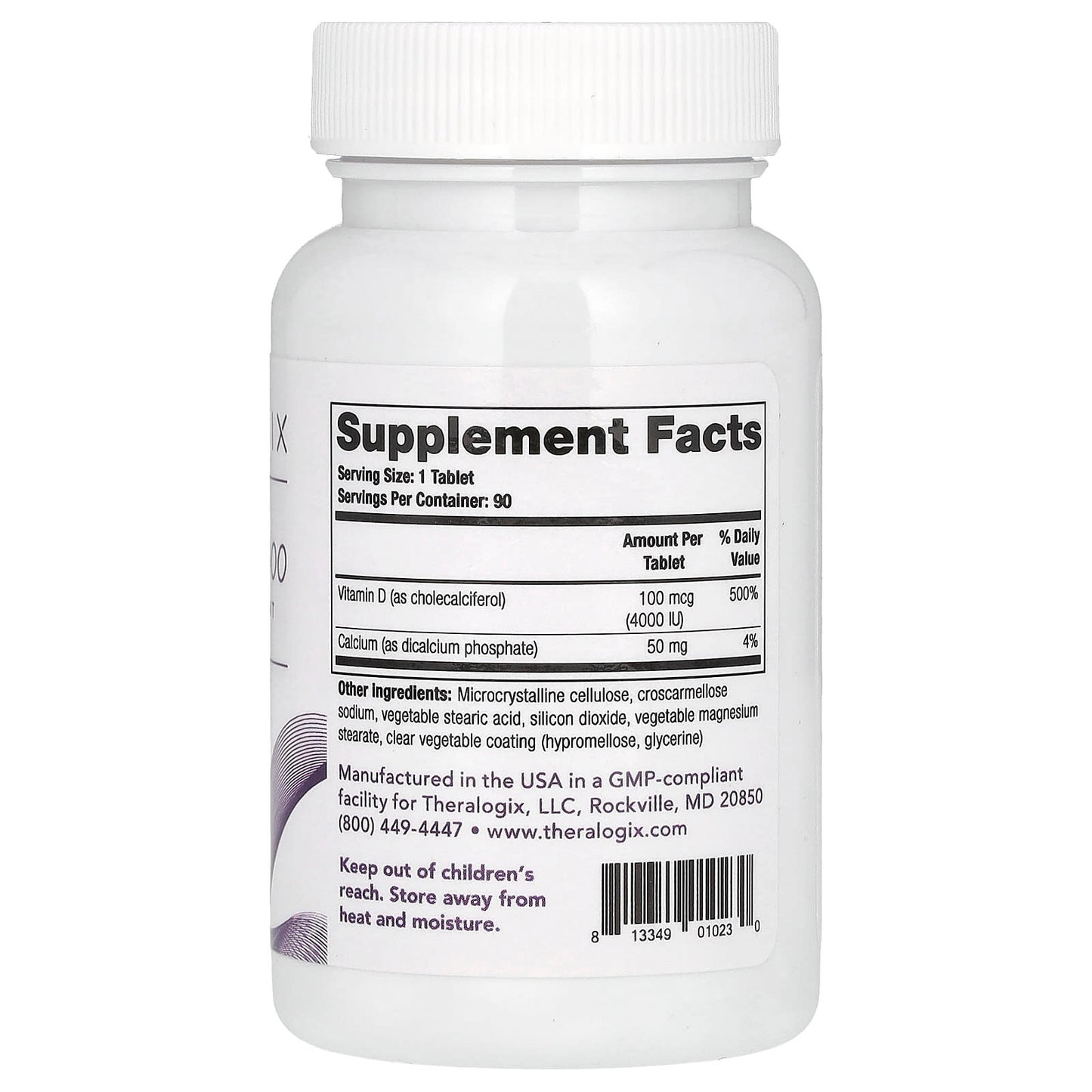 Theralogix, Thera-D 4000, 90 Tablets - Image 2