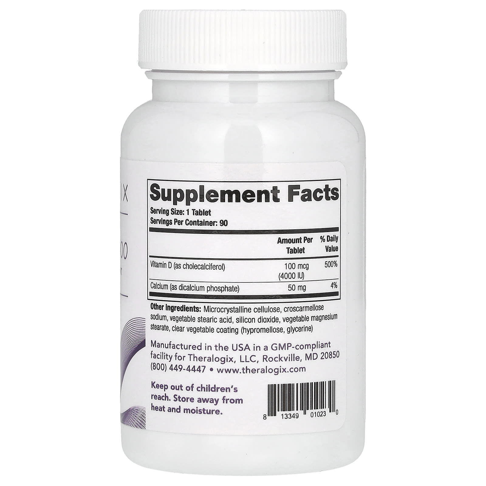 Theralogix, Thera-D 4000, 90 Tablets - Image 2