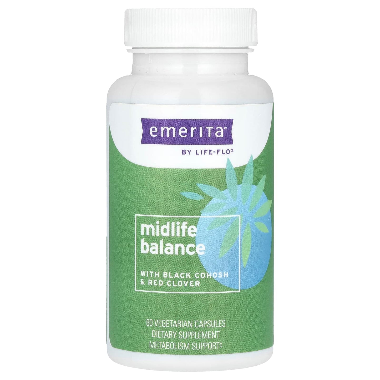 Emerita Menopause Support Supplement, 60 Vegetarian Capsules - Image 1