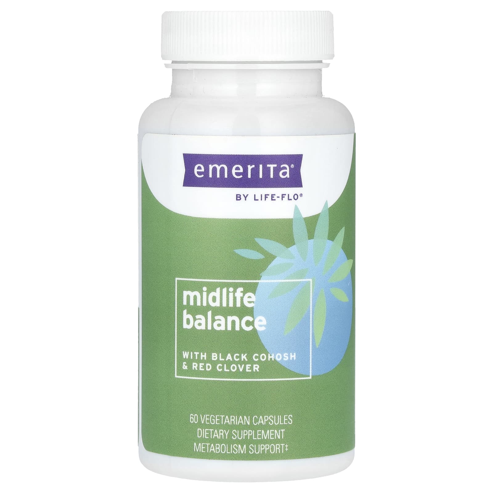Emerita Menopause Support Supplement, 60 Vegetarian Capsules - Image 1