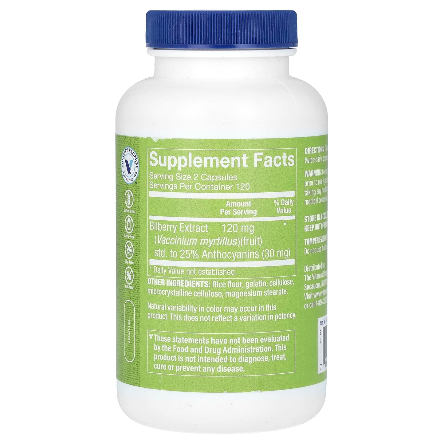 The Vitamin Shoppe, Bilberry Extract, 240 Capsules (60 mg per Capsule) - Image 2