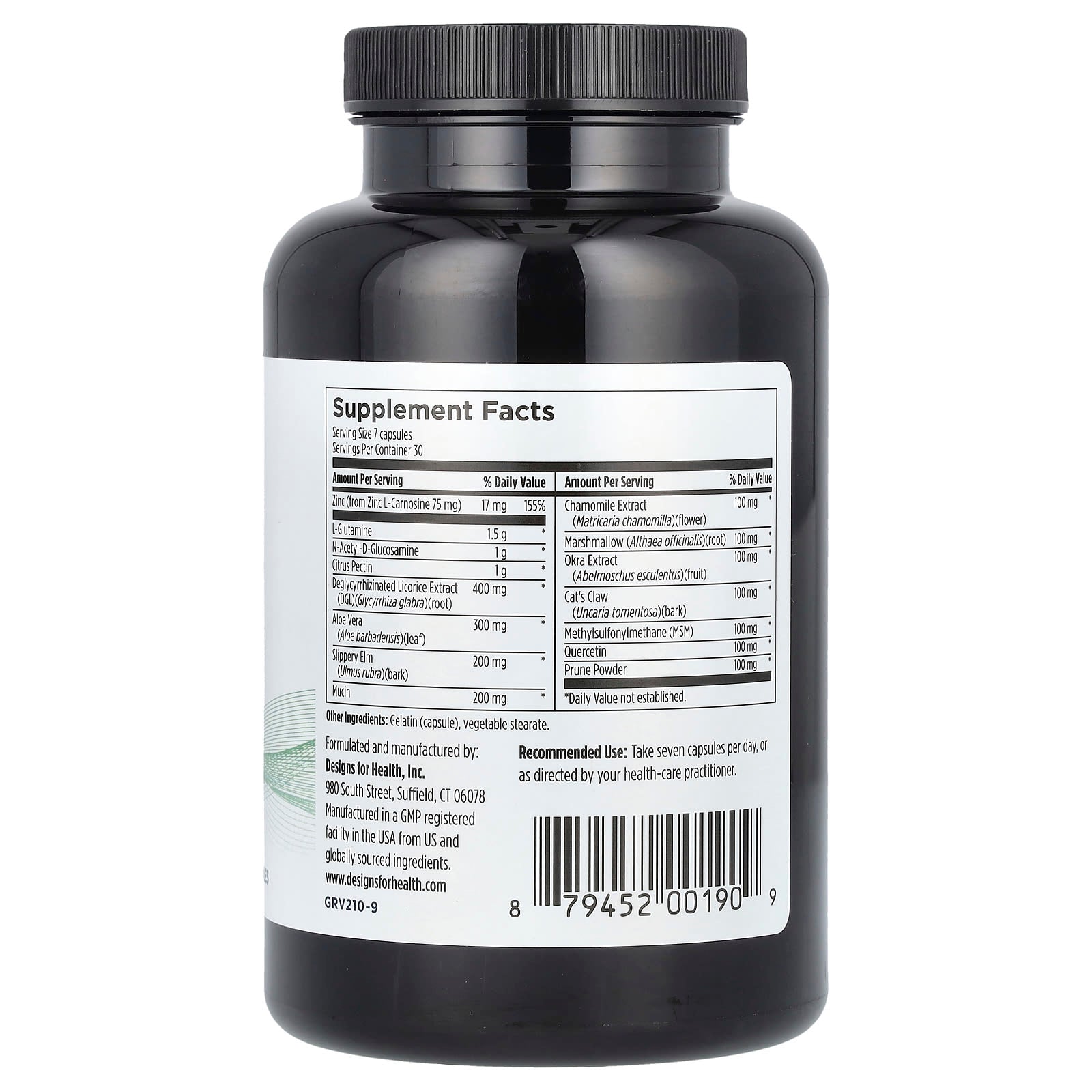 Designs For Health GI Revive Support for Gut Health & Wellness - 210 Capsules - Image 2