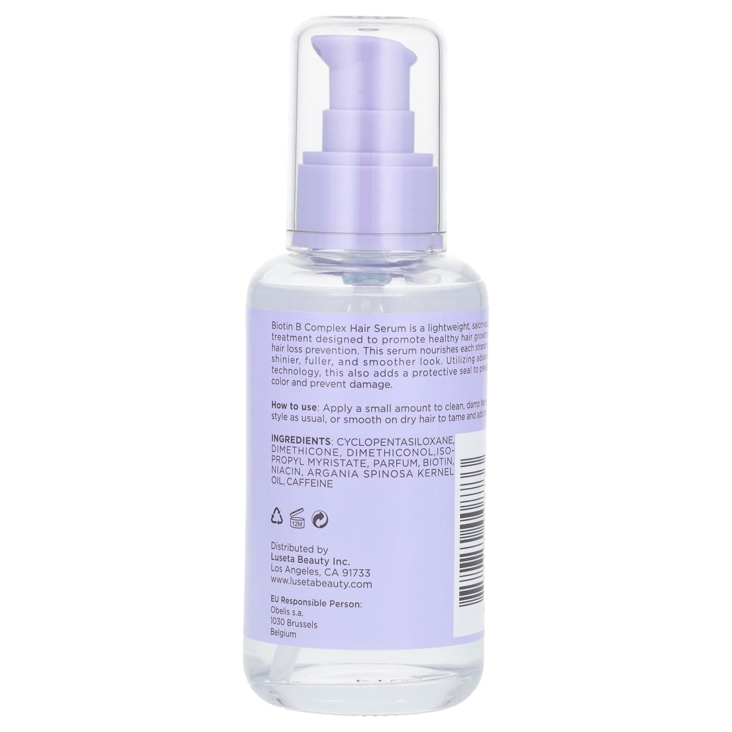 Luseta Beauty, Biotin & B-Complex, Hair Thickening Serum, For Thin & Dry Hair, 3.38 fl oz (100 ml) - Image 2
