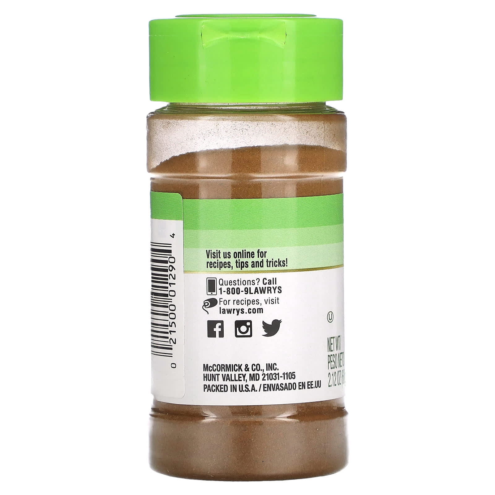 Lawry's, Casero, Ground Cinnamon, 2.12 oz (60 g) - Image 2